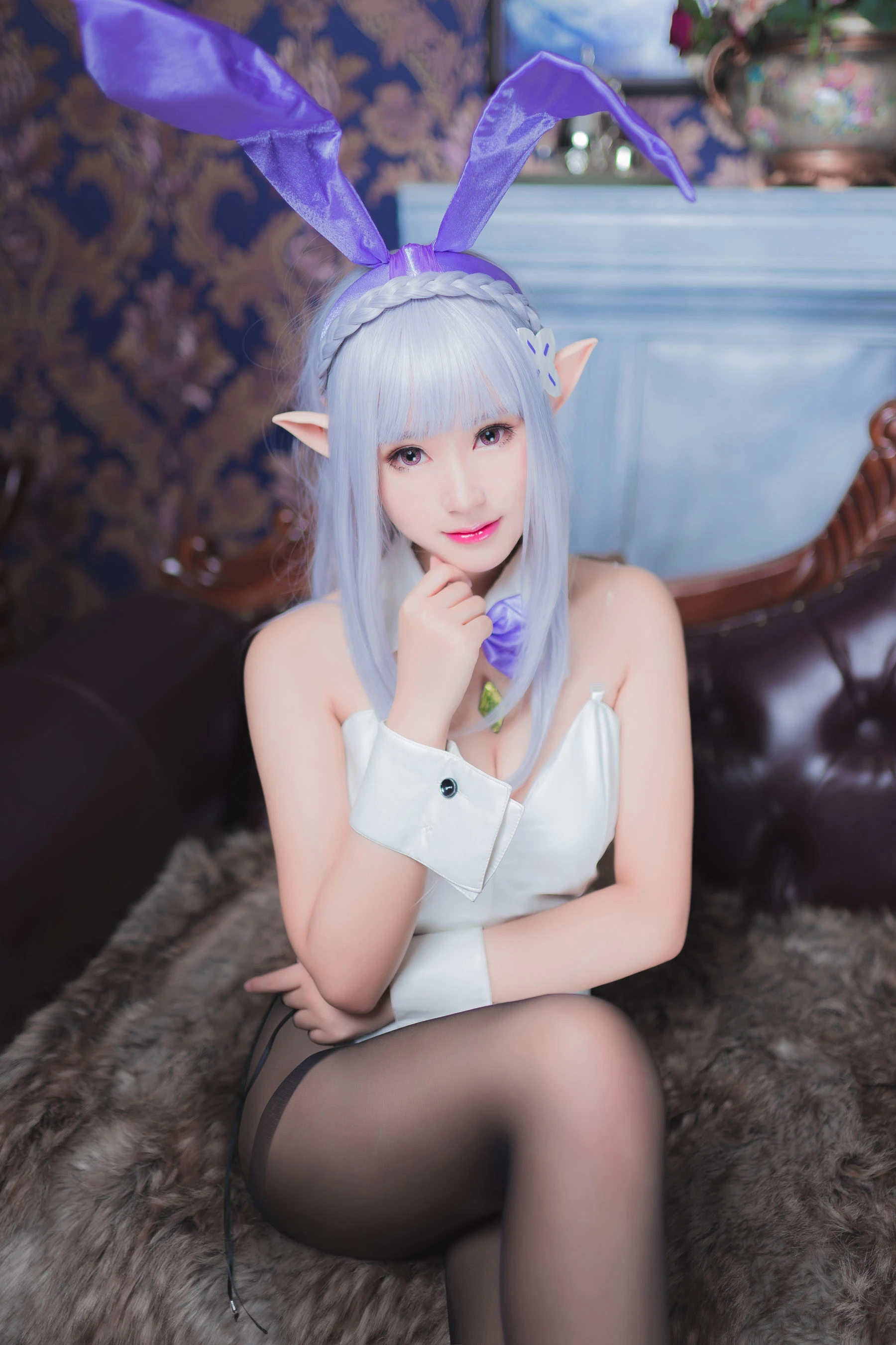 Cosplay沫小舞 – 艾米莉亚兔女郎 [18P]插图5
