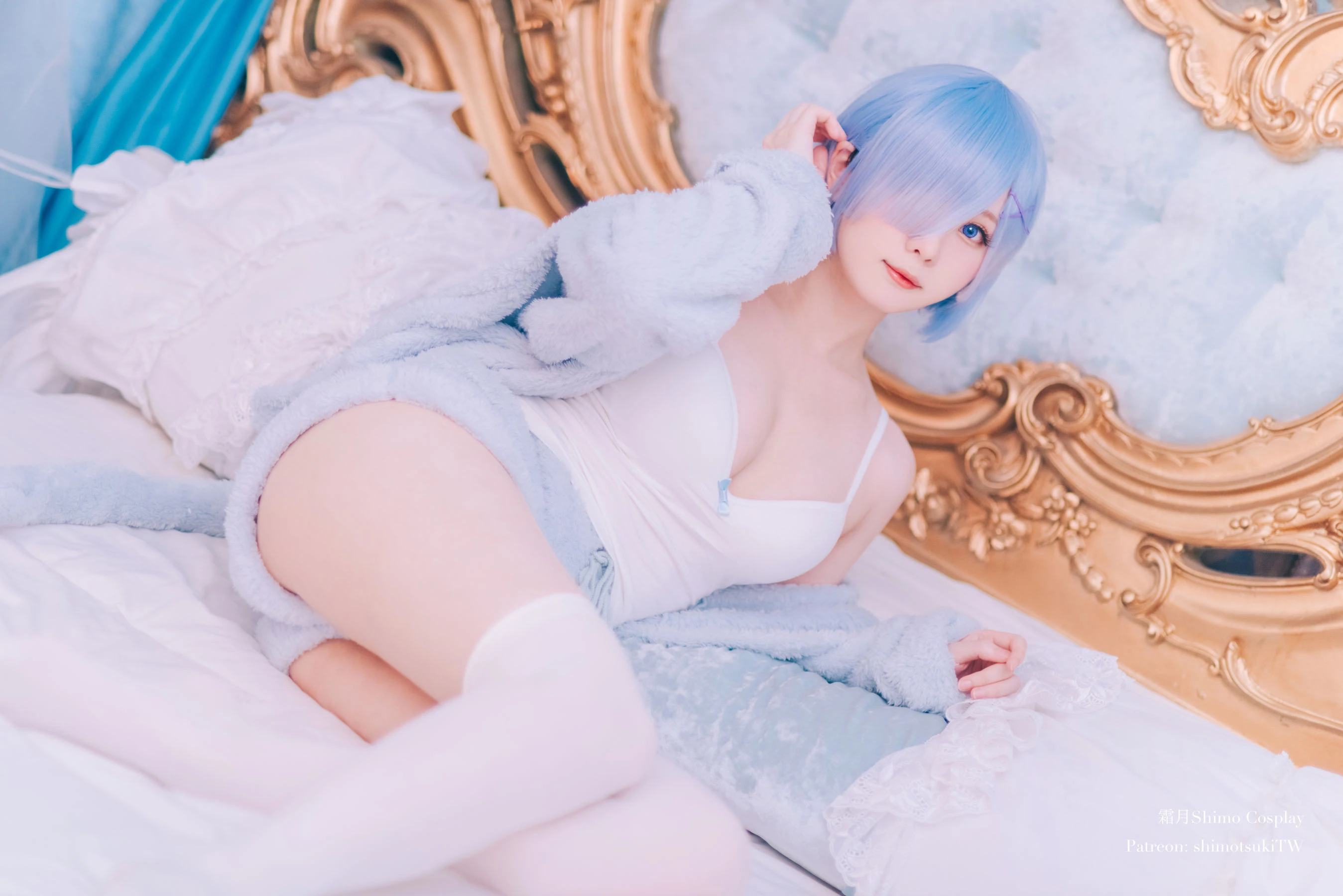 微博妹纸霜月shimo – 雷姆猫咪装 [16P]插图5