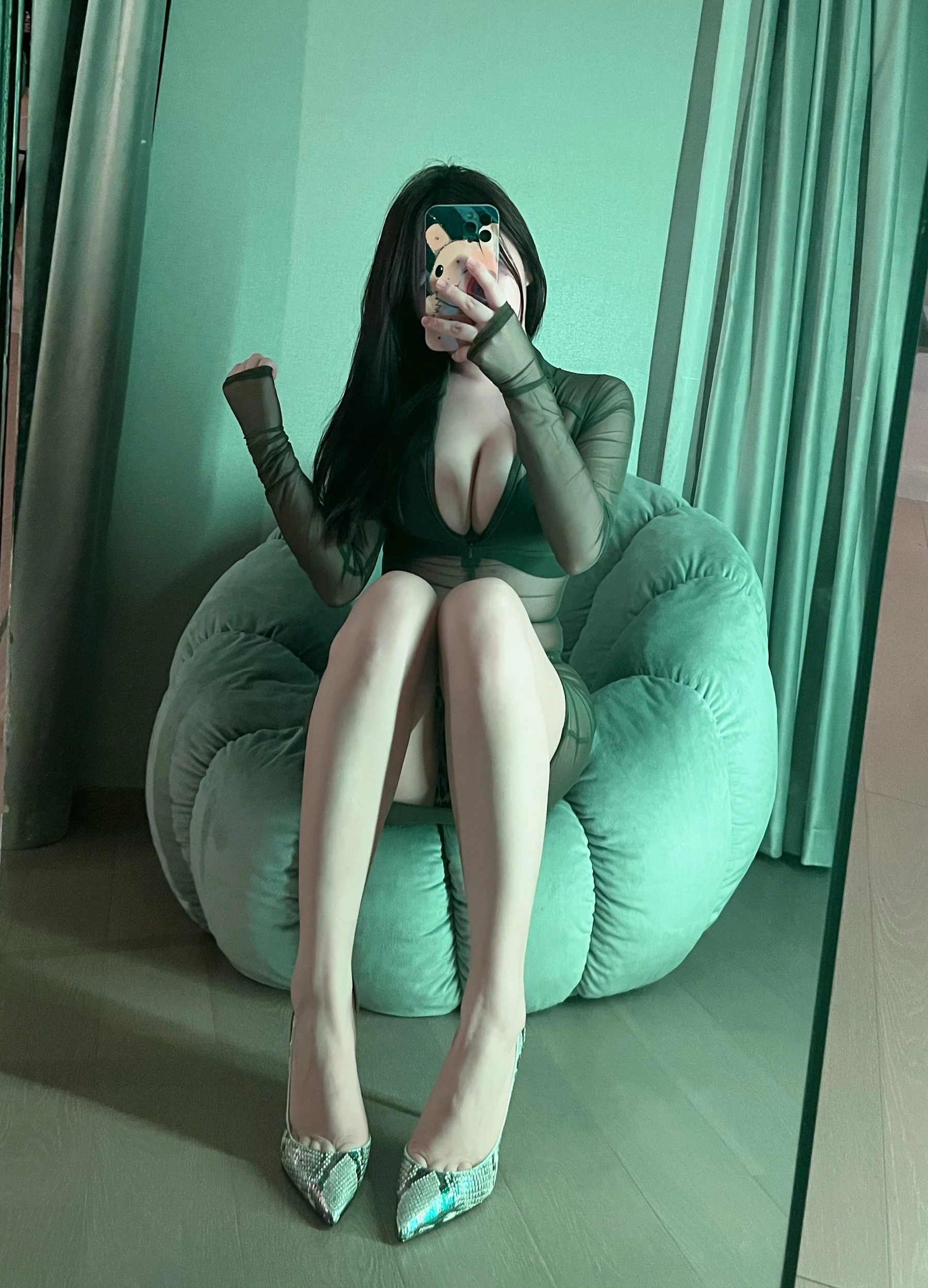 奔跑的晶骡儿 – 绿色透视装 [32P]插图3