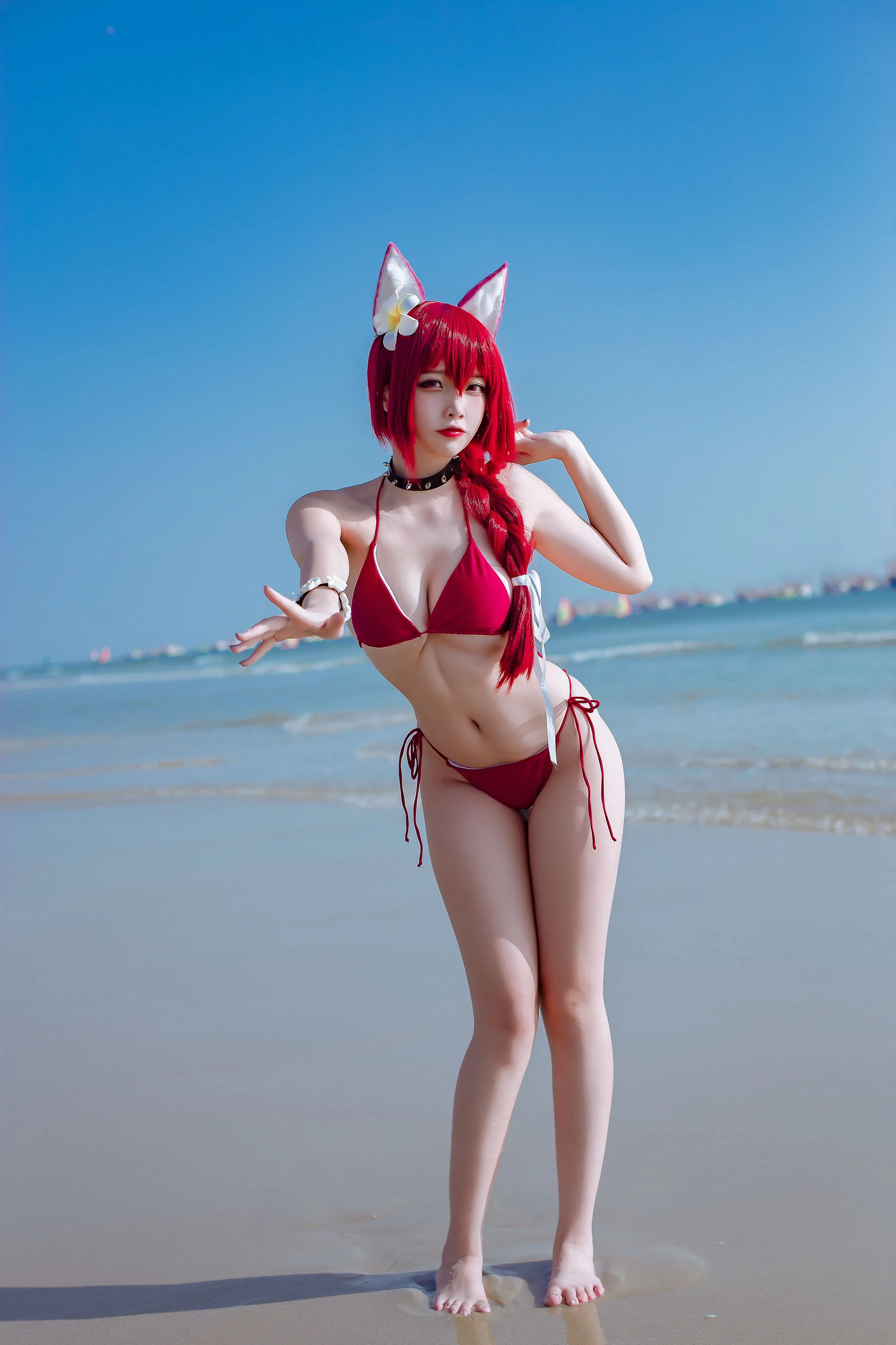 人气Coser二佐Nisa – 碧蓝 千代田泳装 [20P]插图1