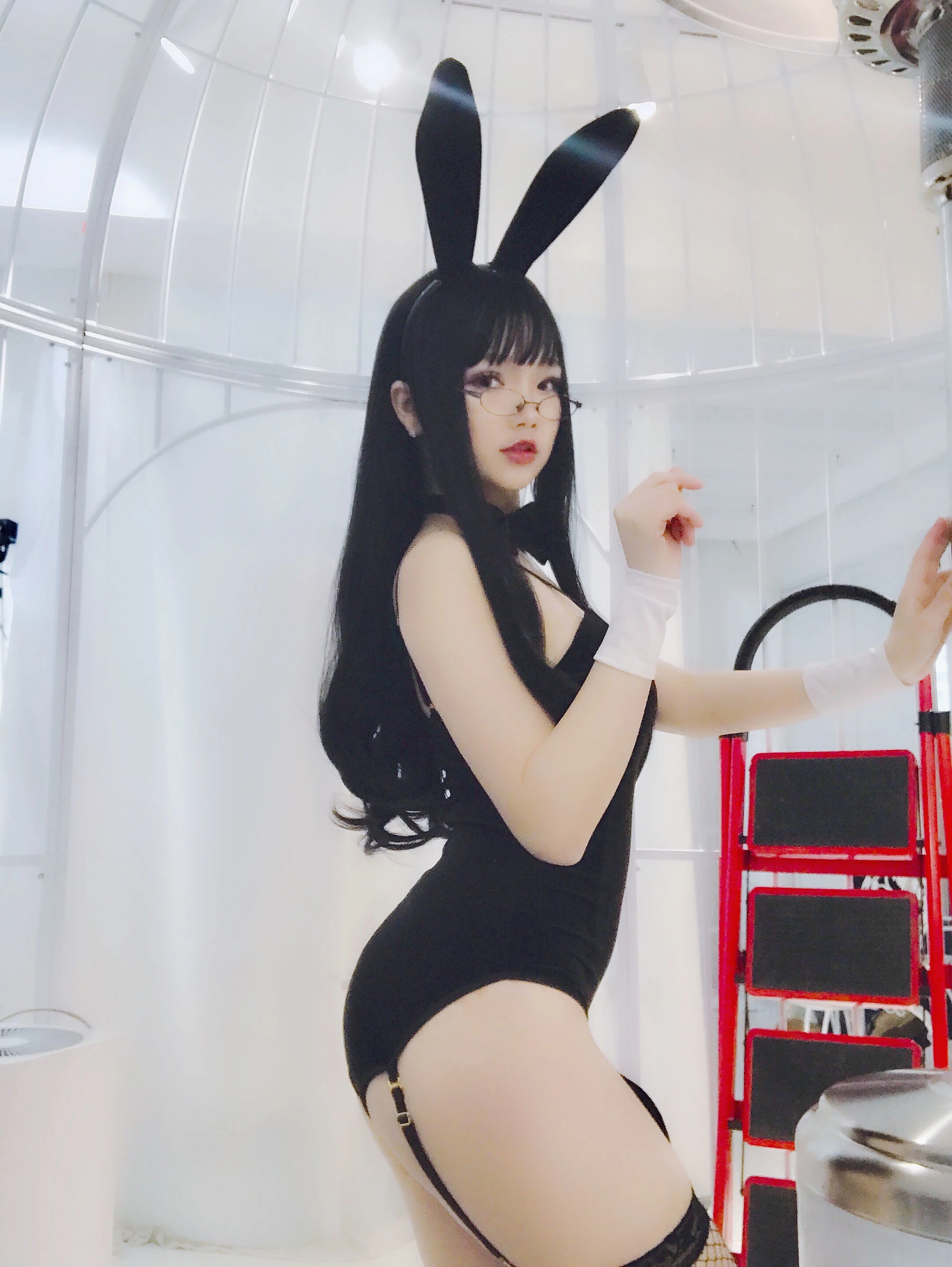 动漫博主雪晴Astra 眼镜兔子扮演 [24P]插图3