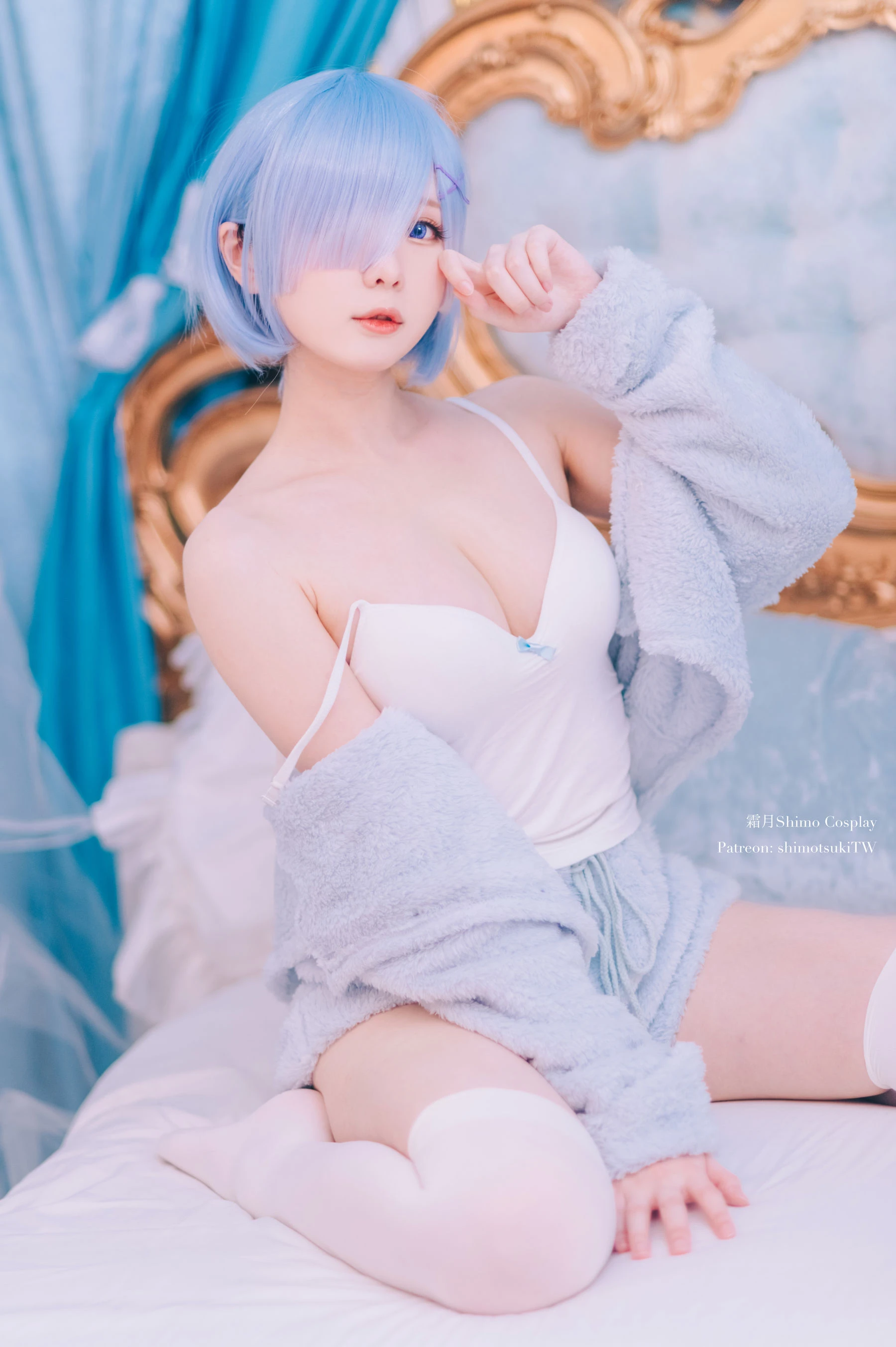 微博妹纸霜月shimo – 雷姆猫咪装 [16P]插图4