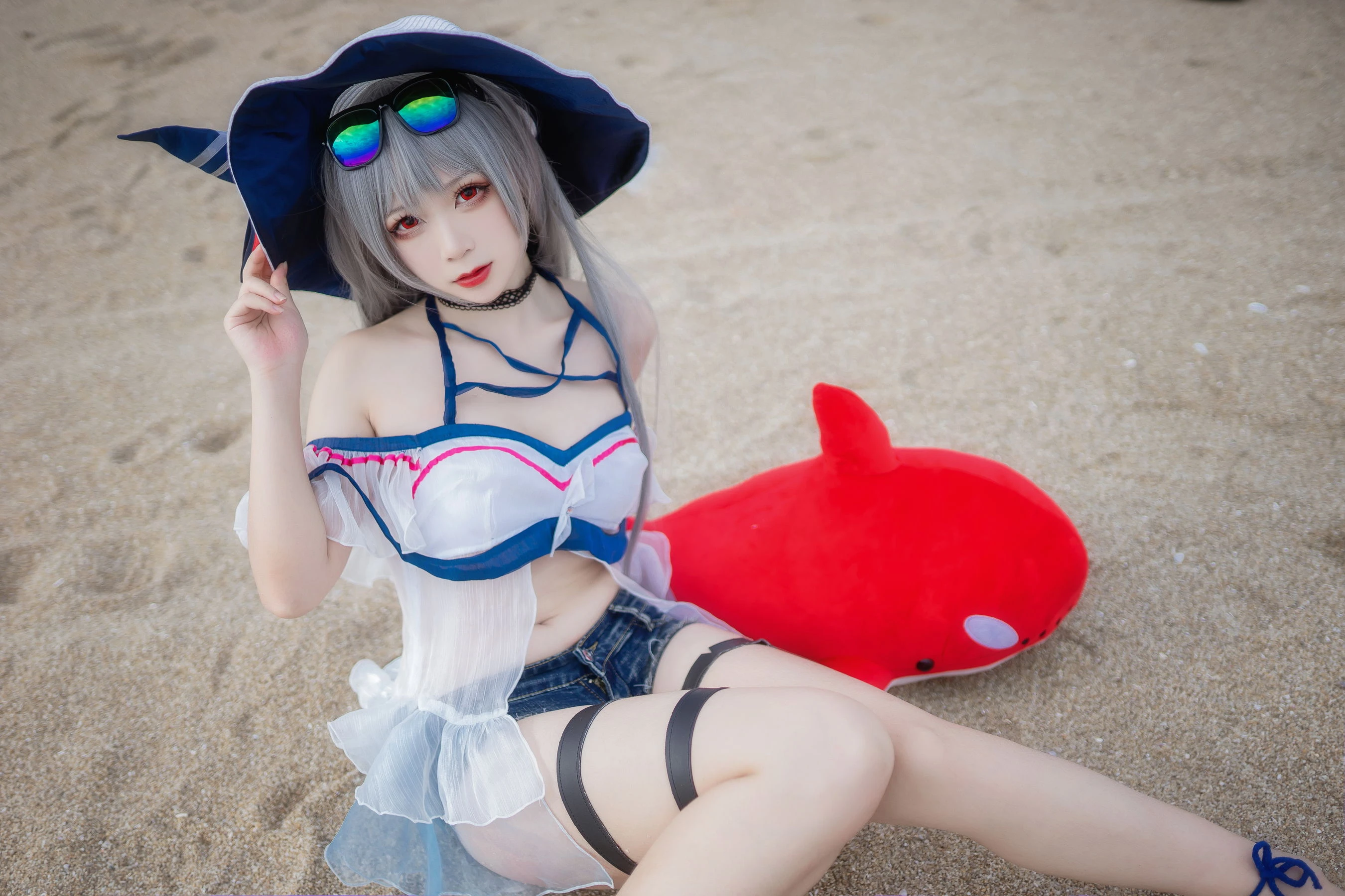 动漫博主樱落酱w – 斯卡蒂泳装 [21P]插图5