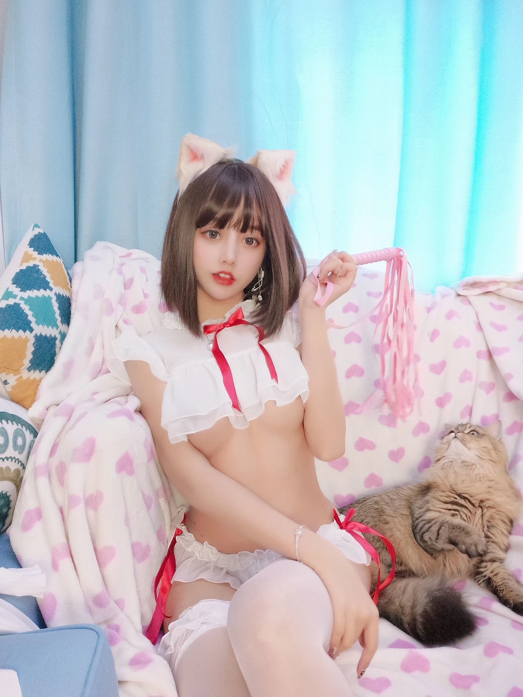 斗鱼米线线sama – 粉耳SM [14P]插图1