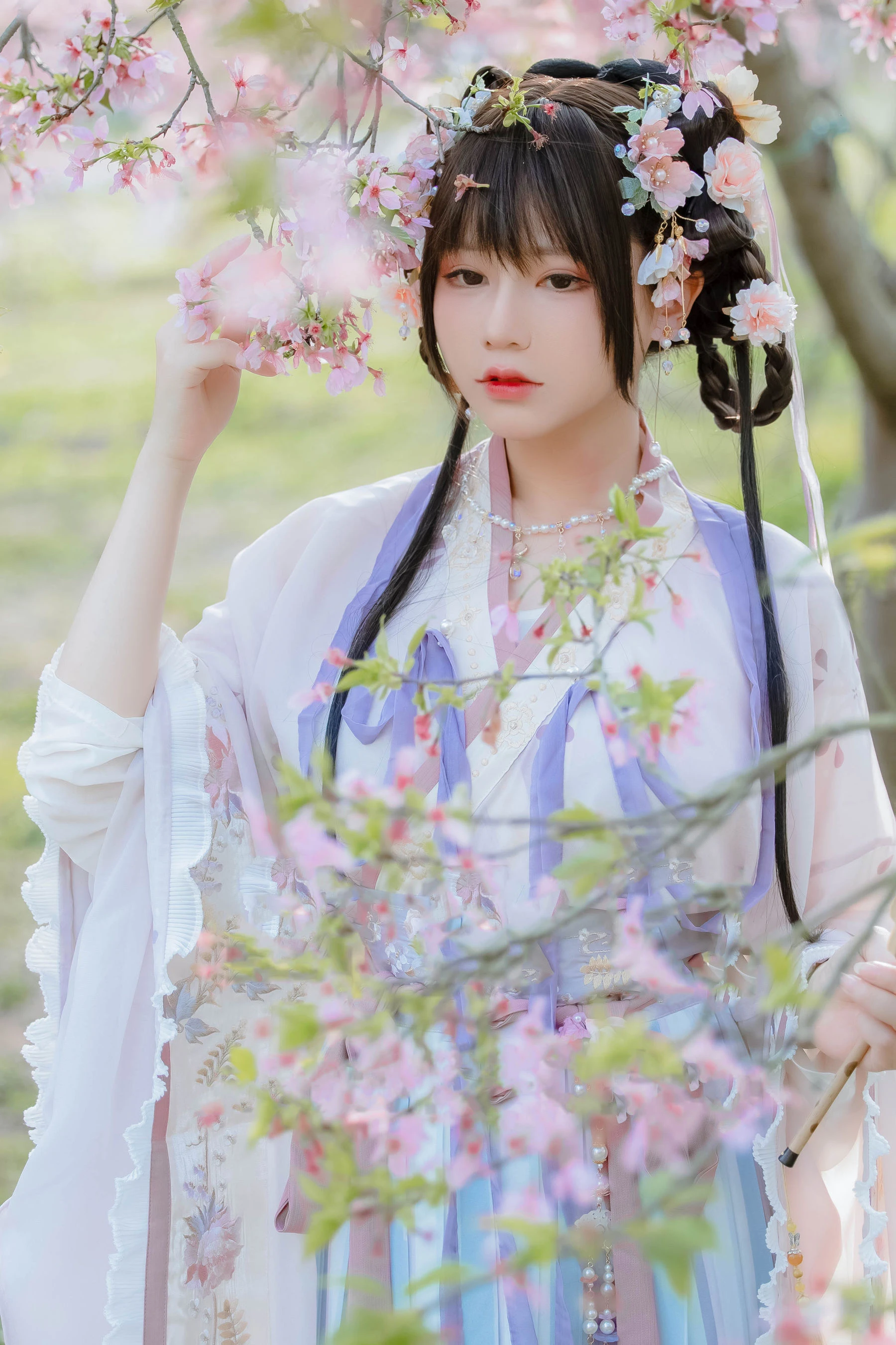 萌妹子Nyako喵子 – 樱花汉服 花神祈愿 [52P]插图1