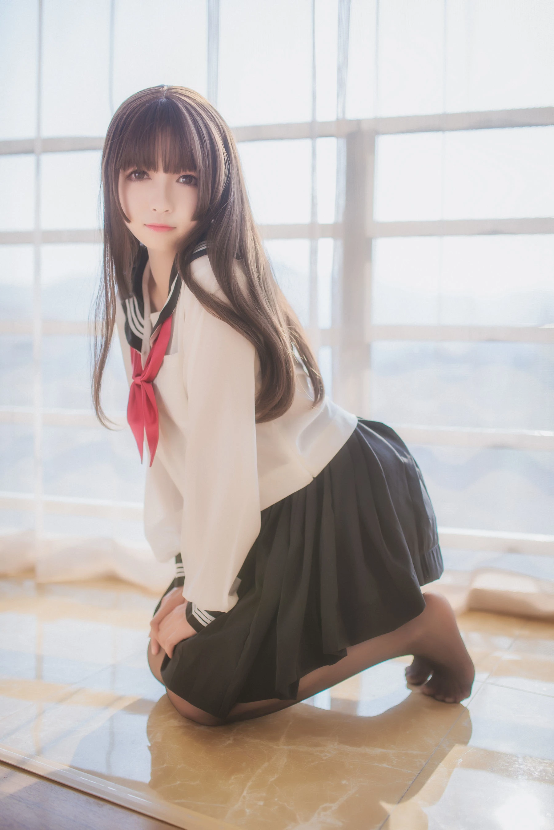 白金Saki – 半透明水手服 [36P]插图3