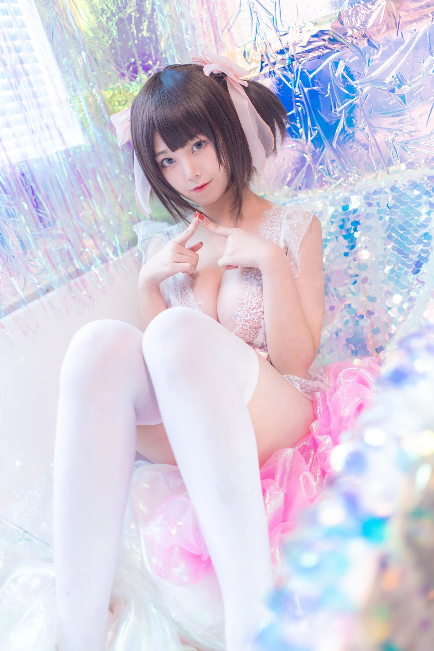 萌系小姐姐蜜汁猫裘 粉色私房 [14P]插图5