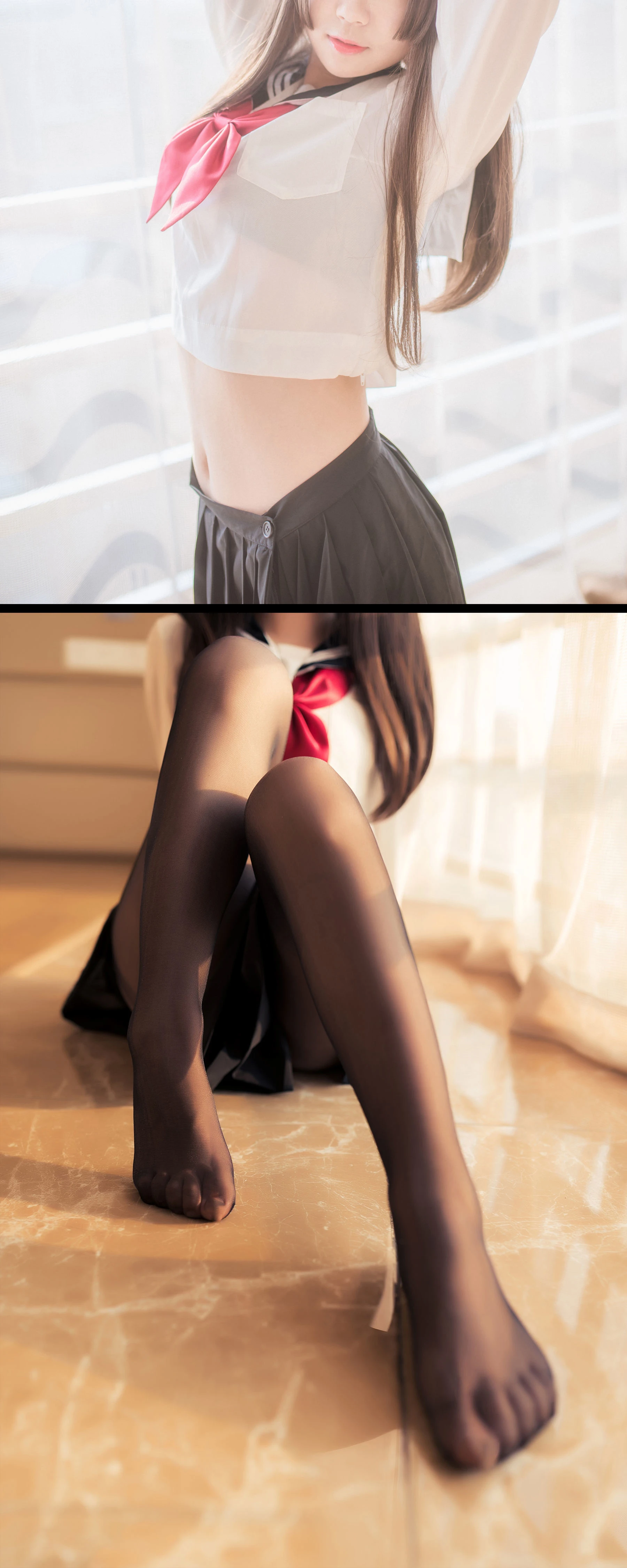 白金Saki – 半透明水手服 [36P]插图1