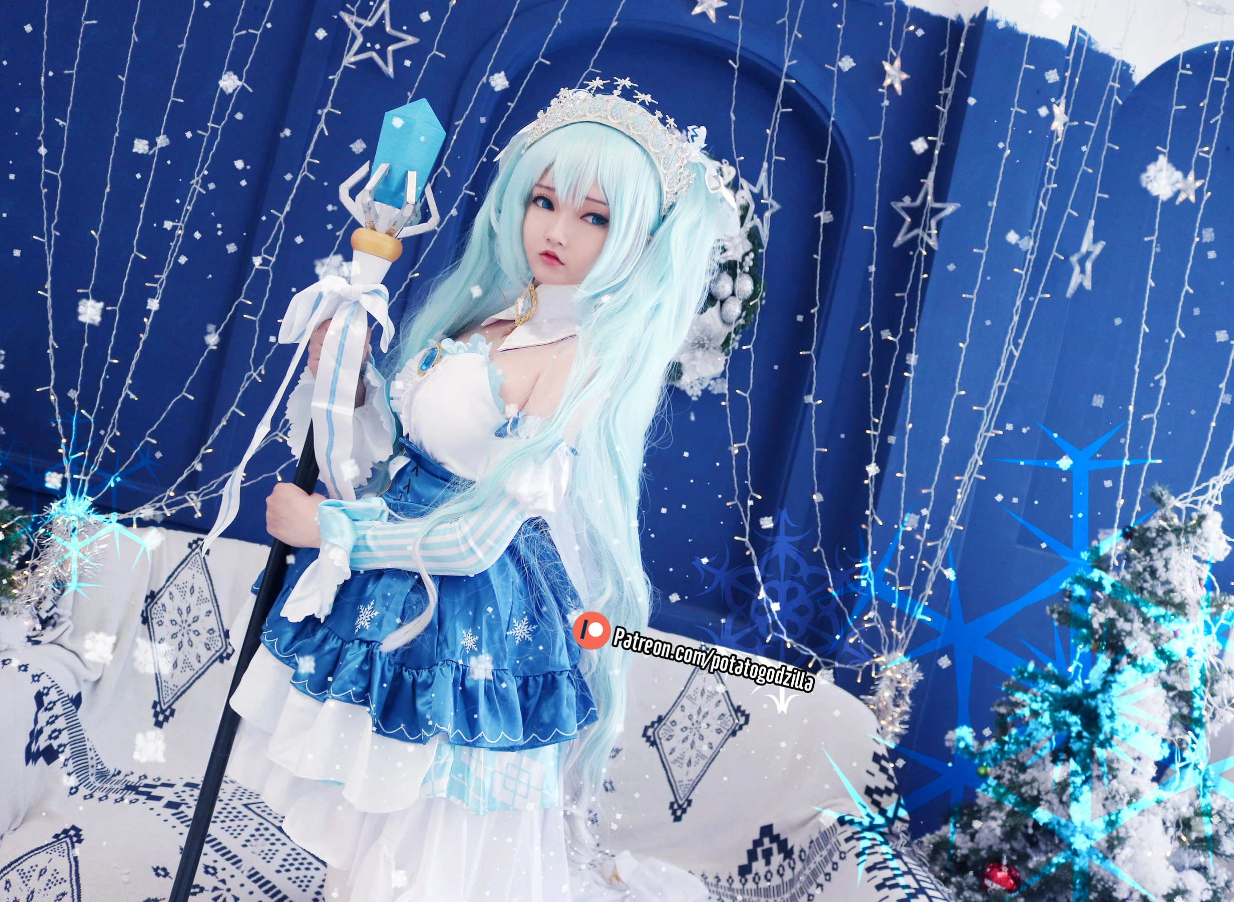 Coser小姐姐Potato Godzilla – Snow Miku [41P]插图1
