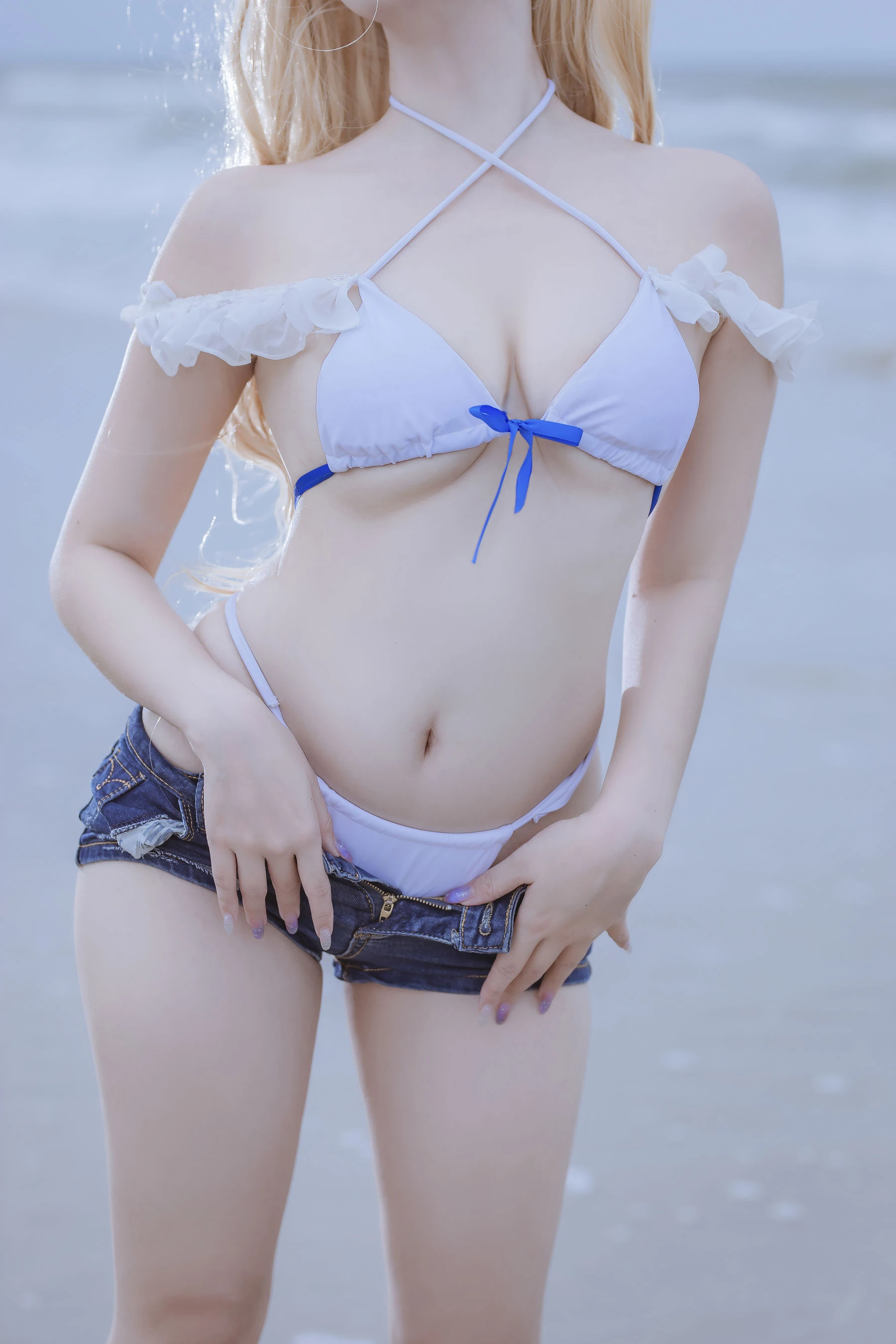 人气Coser二佐Nisa – 碧蓝 苏塞克斯泳装 [20P]插图5