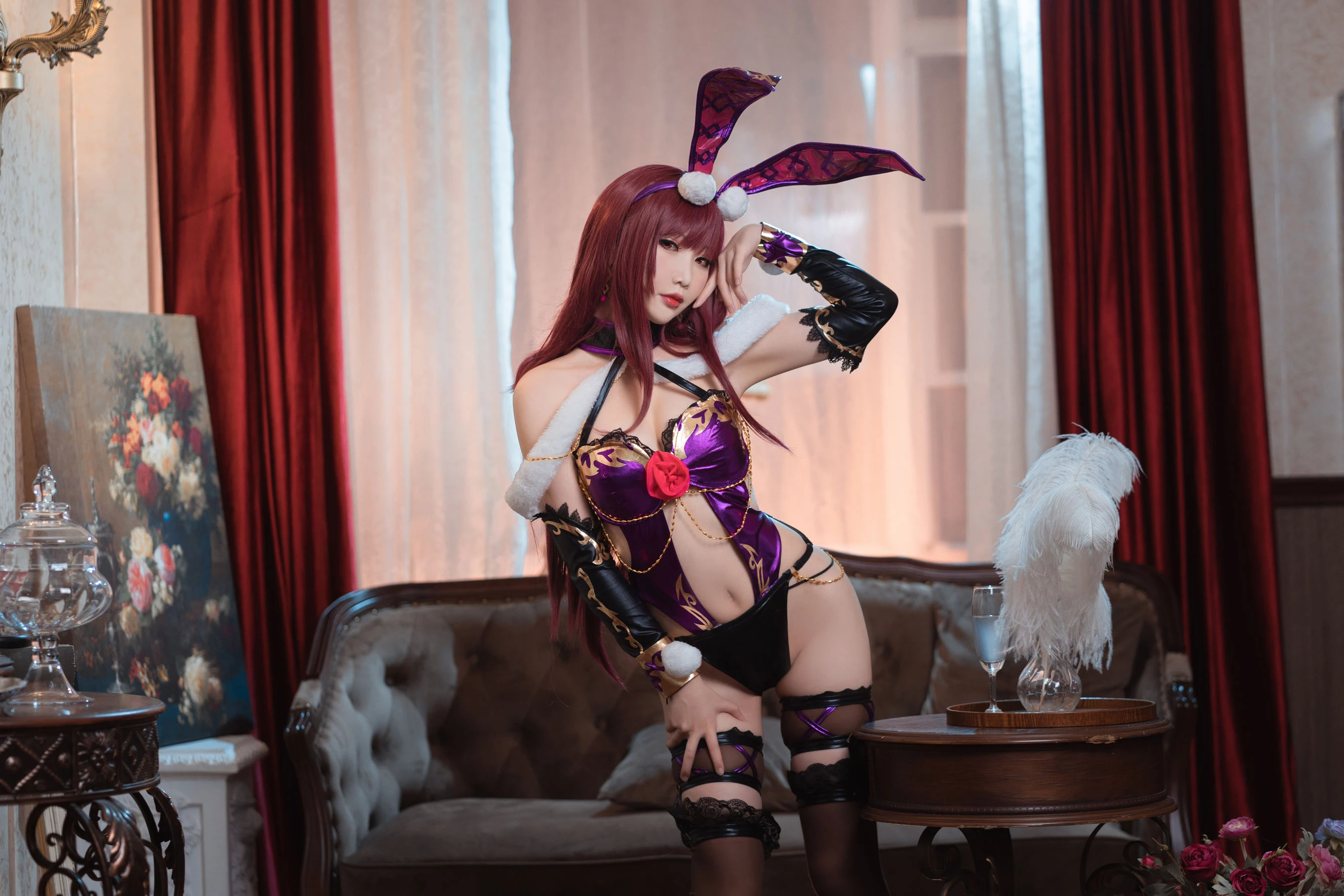 可爱人气Coser面饼仙儿 – 斯卡哈兔女郎 [26P]插图1