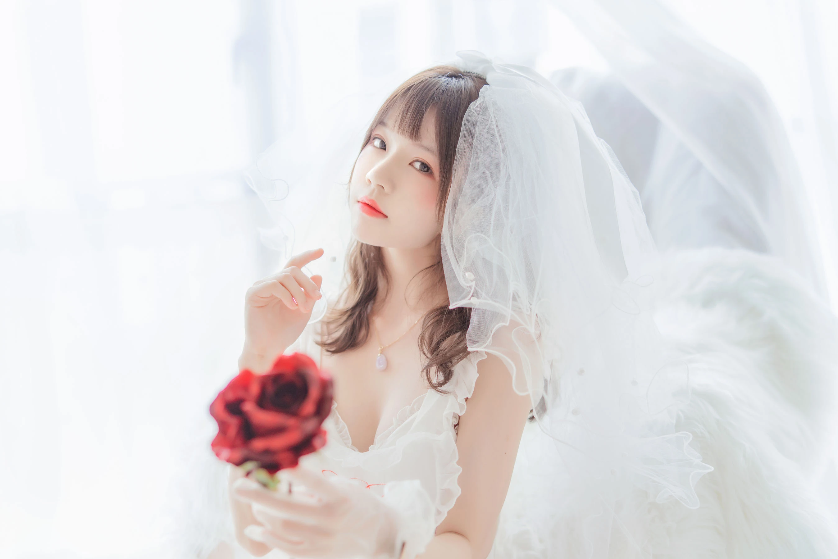 桜桃喵 轻纱02插图3