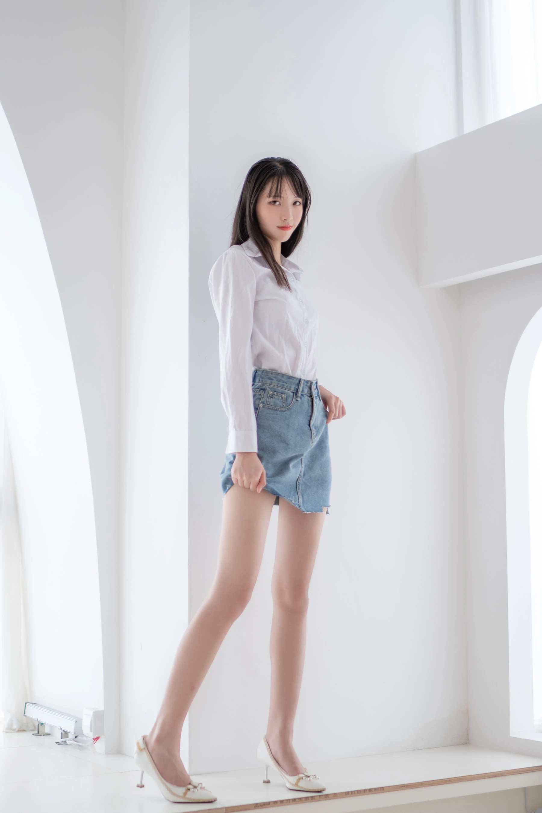 清纯妹子西瓜 – 衬衫牛仔裙插图7