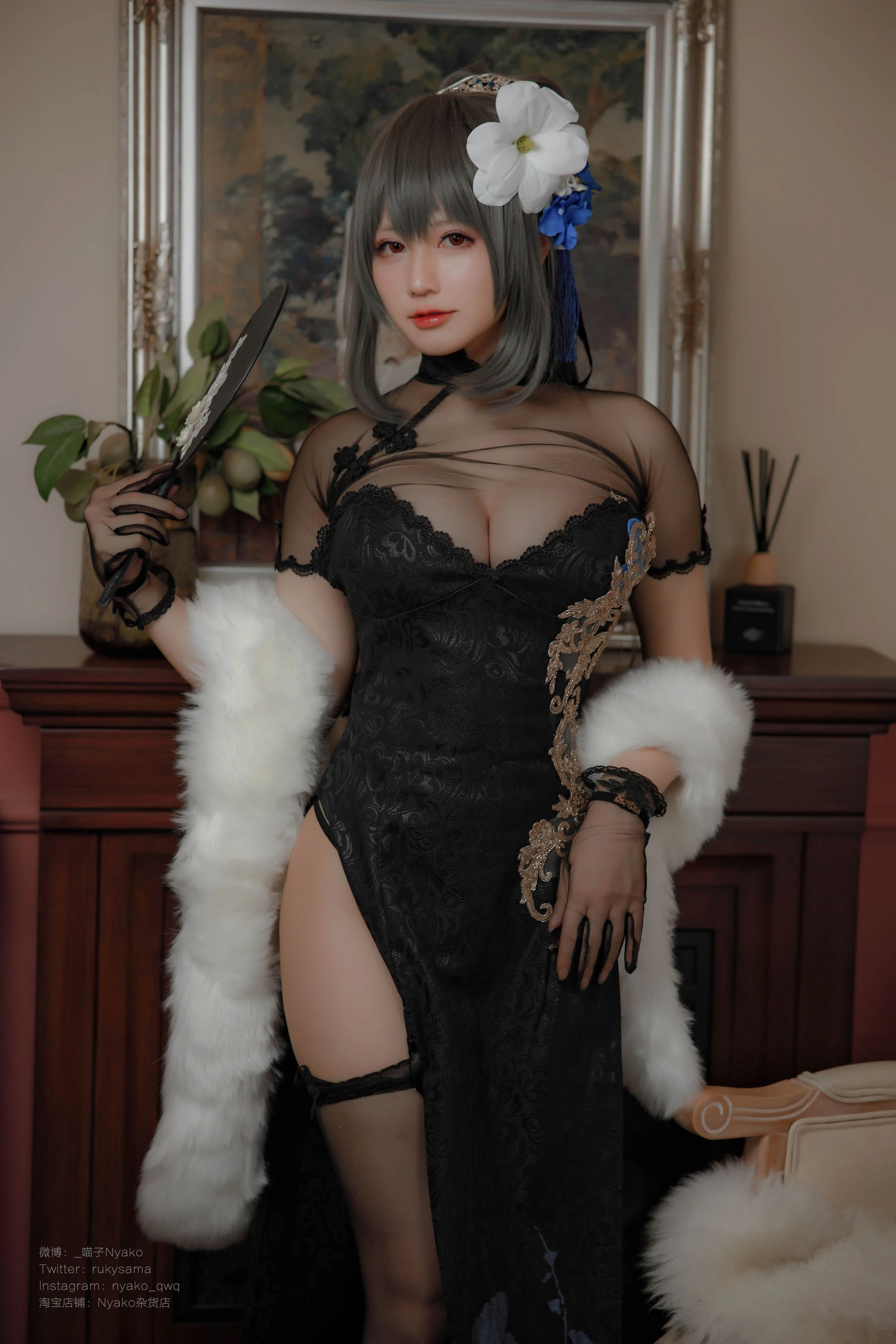 萌妹子Nyako喵子 – 路易九世旗袍插图6