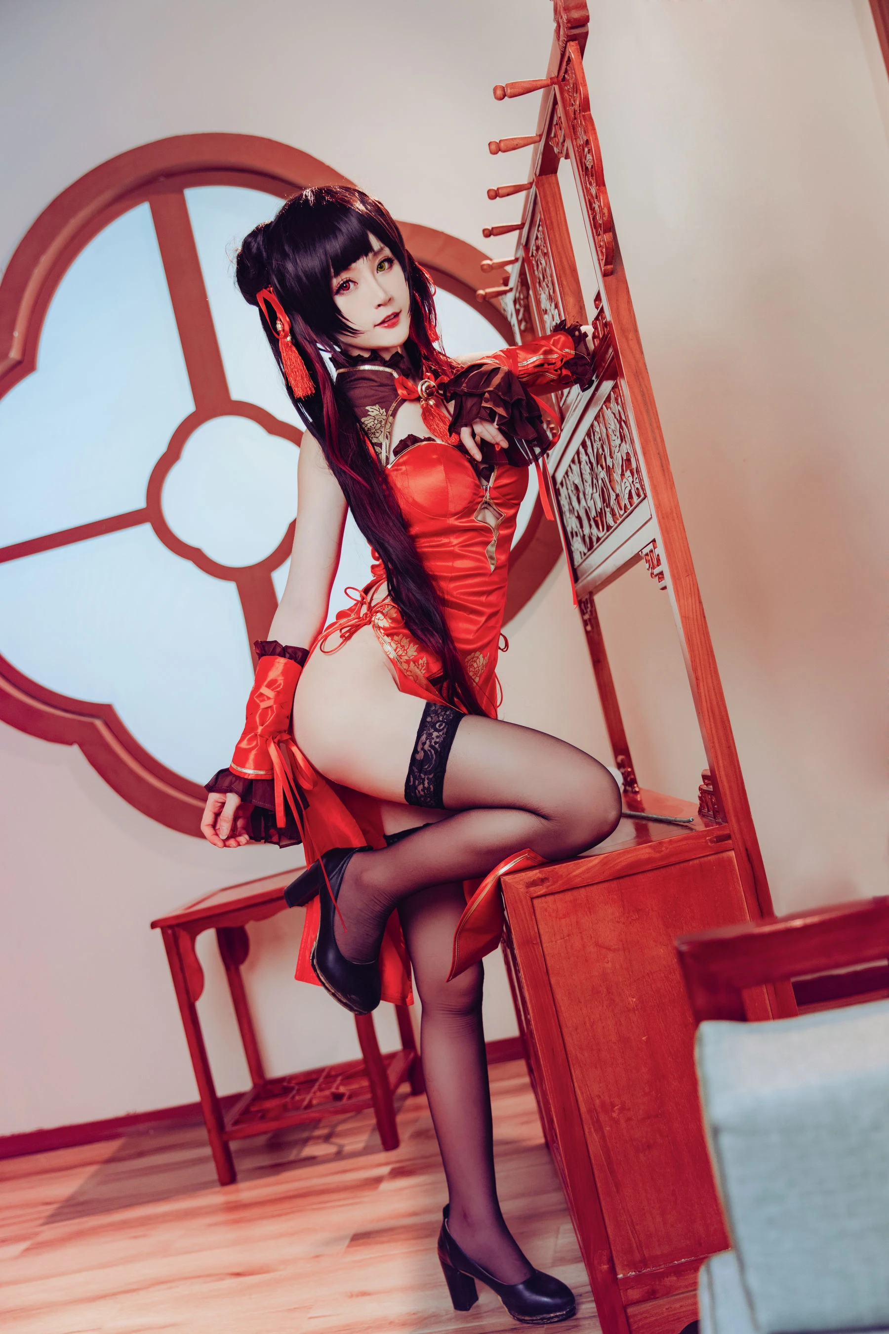 萌宠博主yui金鱼 – 时崎狂三 旗袍插图3