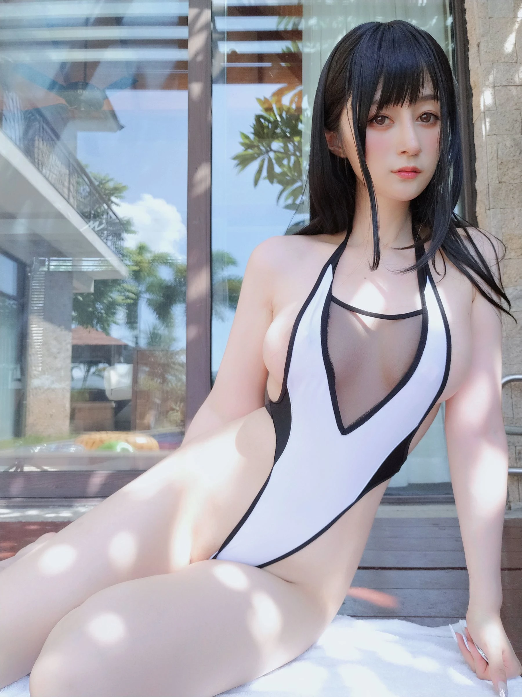 Coser小姐姐白银 – 黑白泳衣插图6