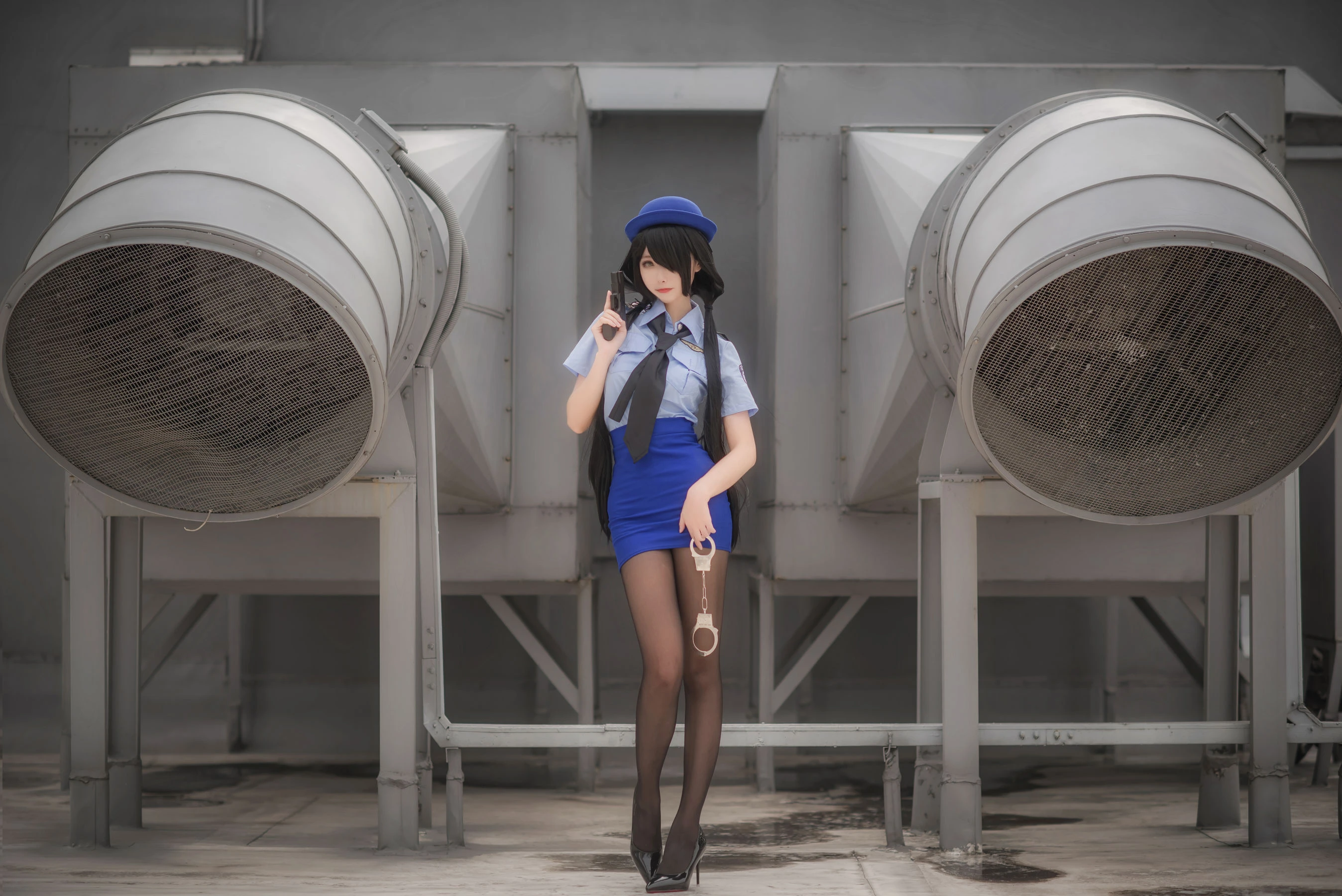 微博妹子Momoko葵葵 – 狂三 女警插图2