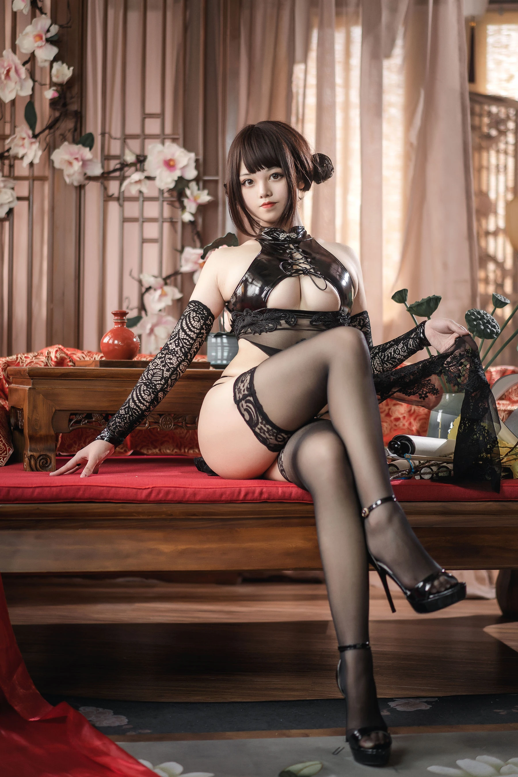 萌系小姐姐蜜汁猫裘 – 绝代风华 旗袍插图4