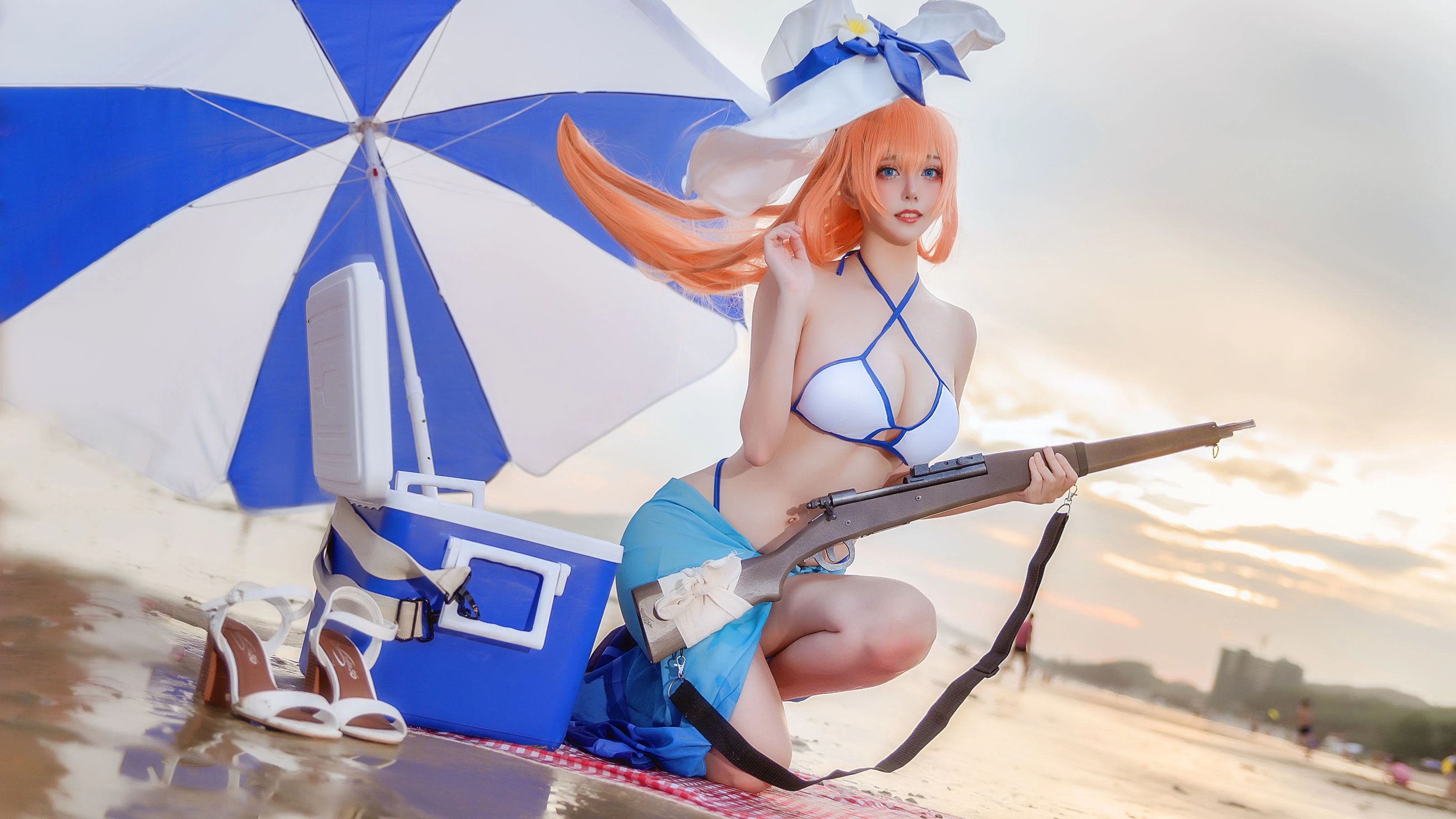 萌妹菌烨tako 春田泳装插图1