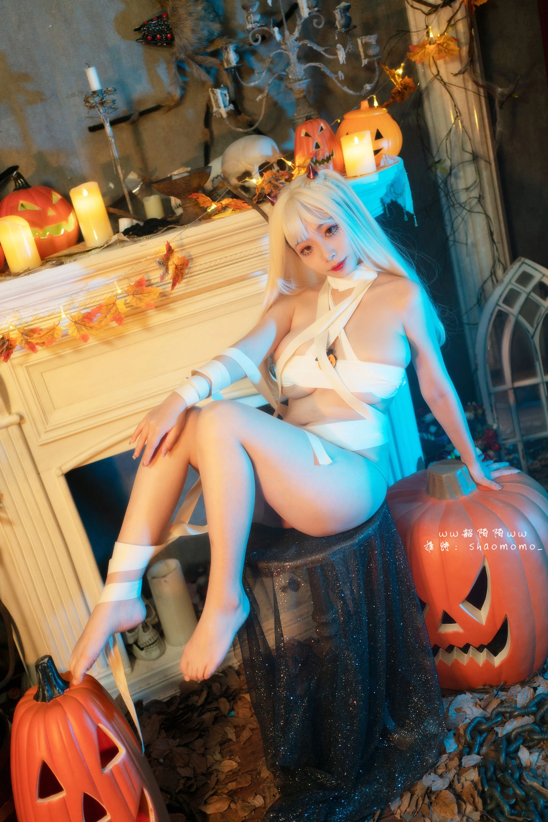Cosplay美女韶陌陌 – 万圣节绷带插图4
