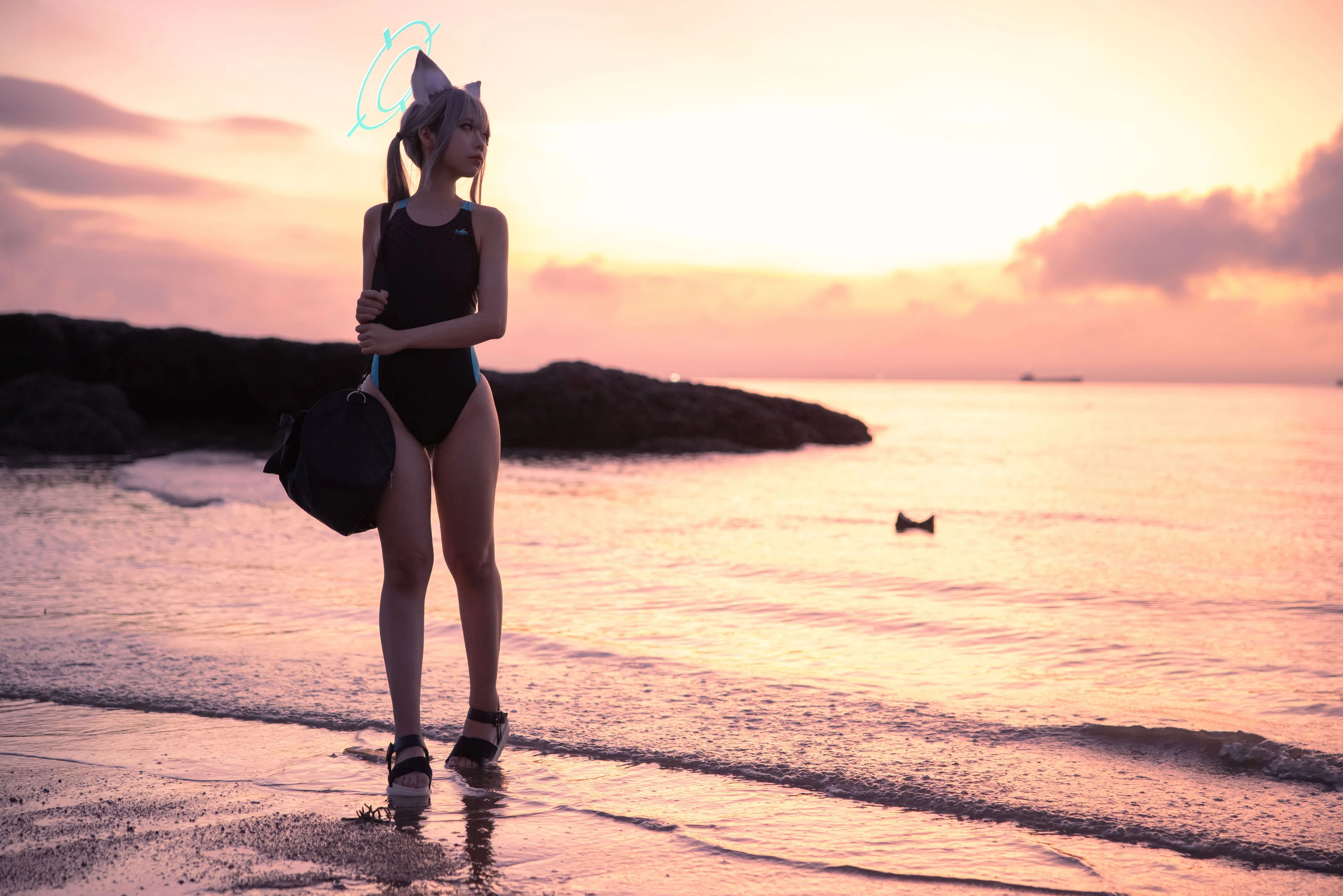 动漫博主G44不会受伤 – 碧蓝档案 砂狼白子泳装插图5