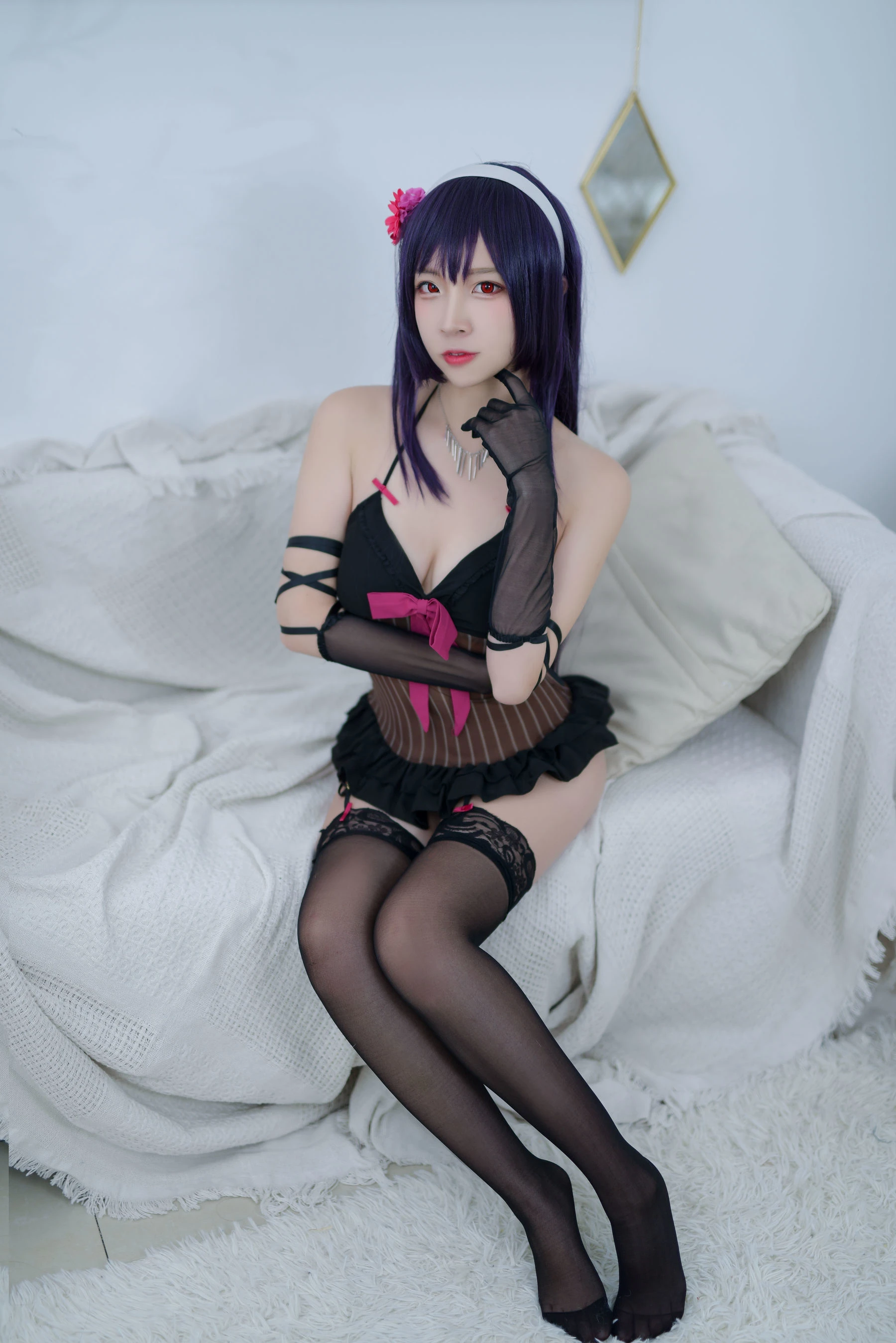 人气Coser二佐Nisa – 路人学姐 睡衣插图1