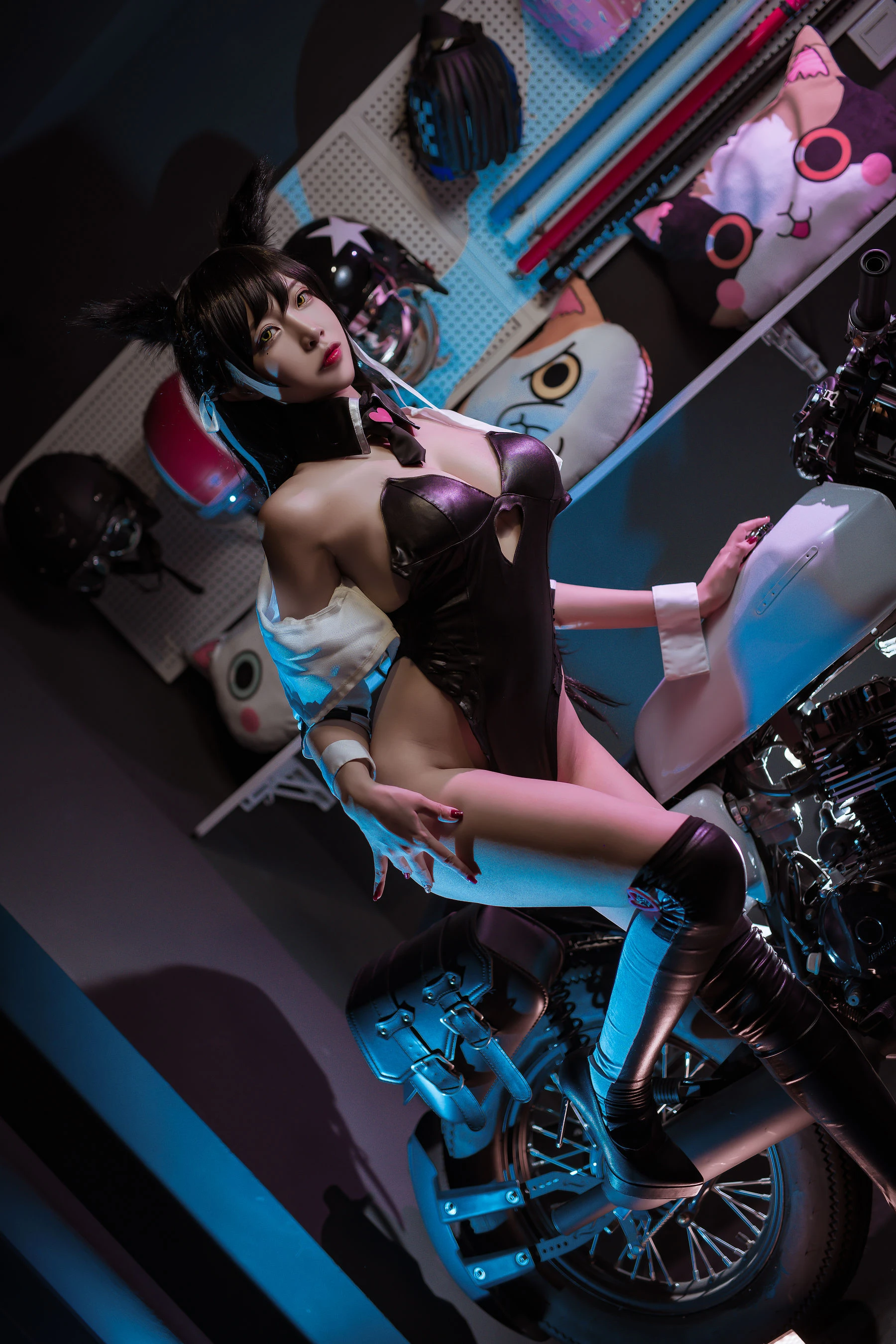 人气Coser二佐Nisa – 犬之眷之碧蓝爱宕 同人赛车插图7