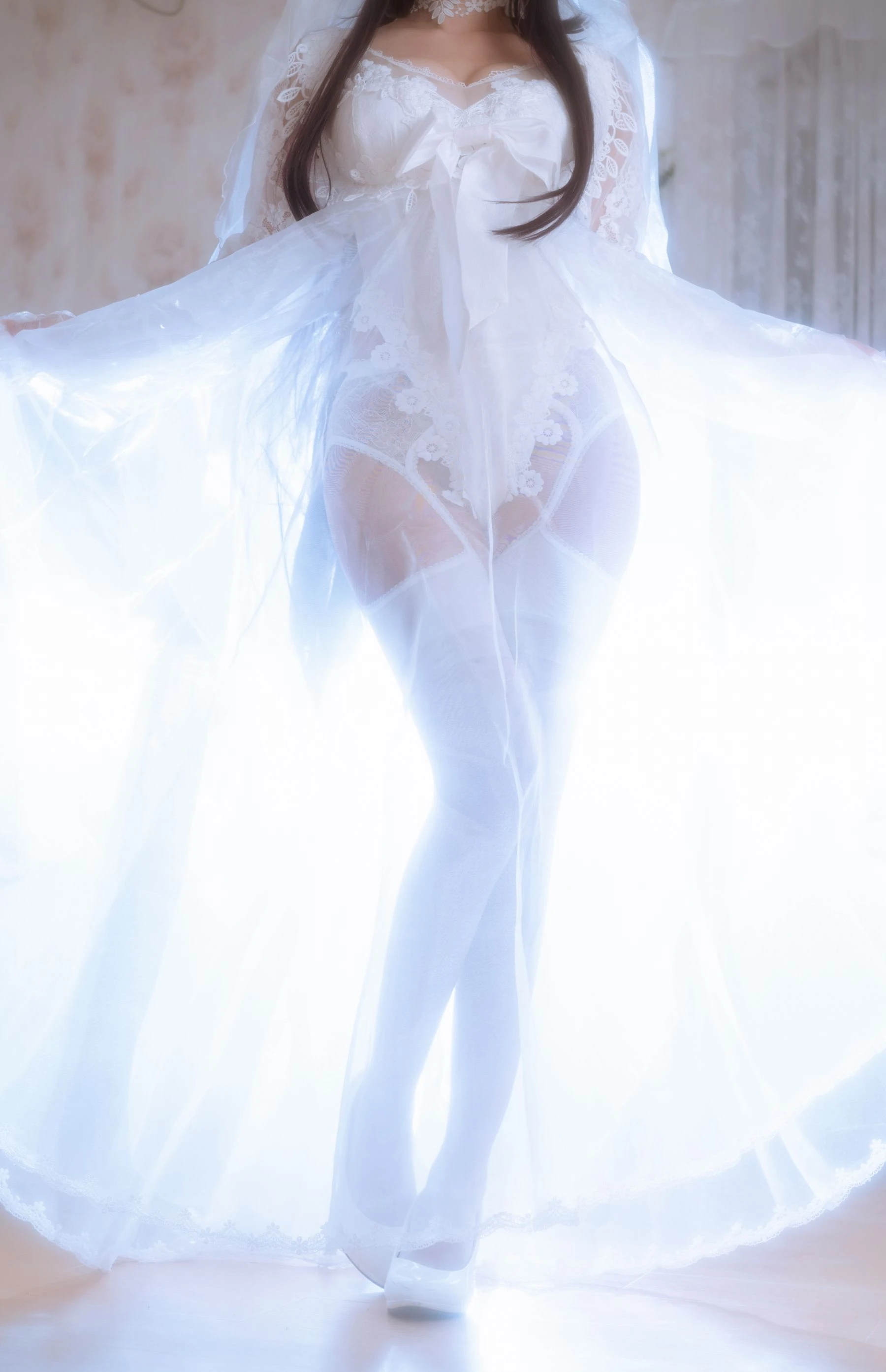 白嫩美少女鬼畜瑶 – 婚纱插图3