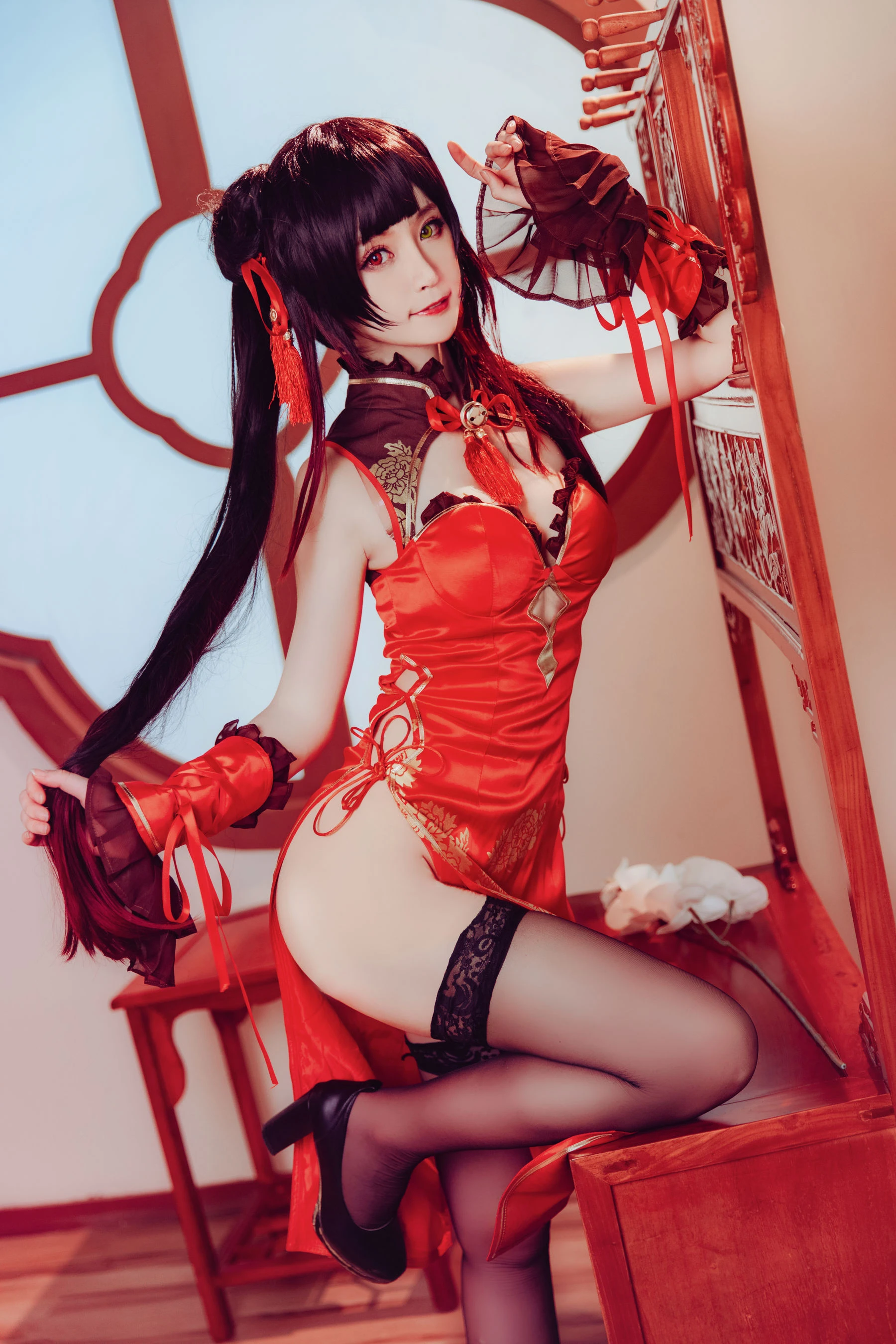 萌宠博主yui金鱼 – 时崎狂三 旗袍插图5