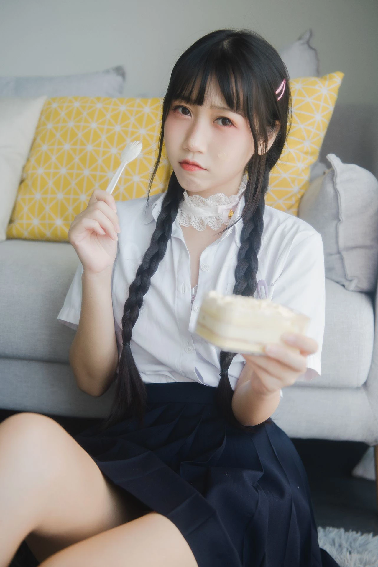 微博人气Coser不呆猫 – 奶油少女插图5