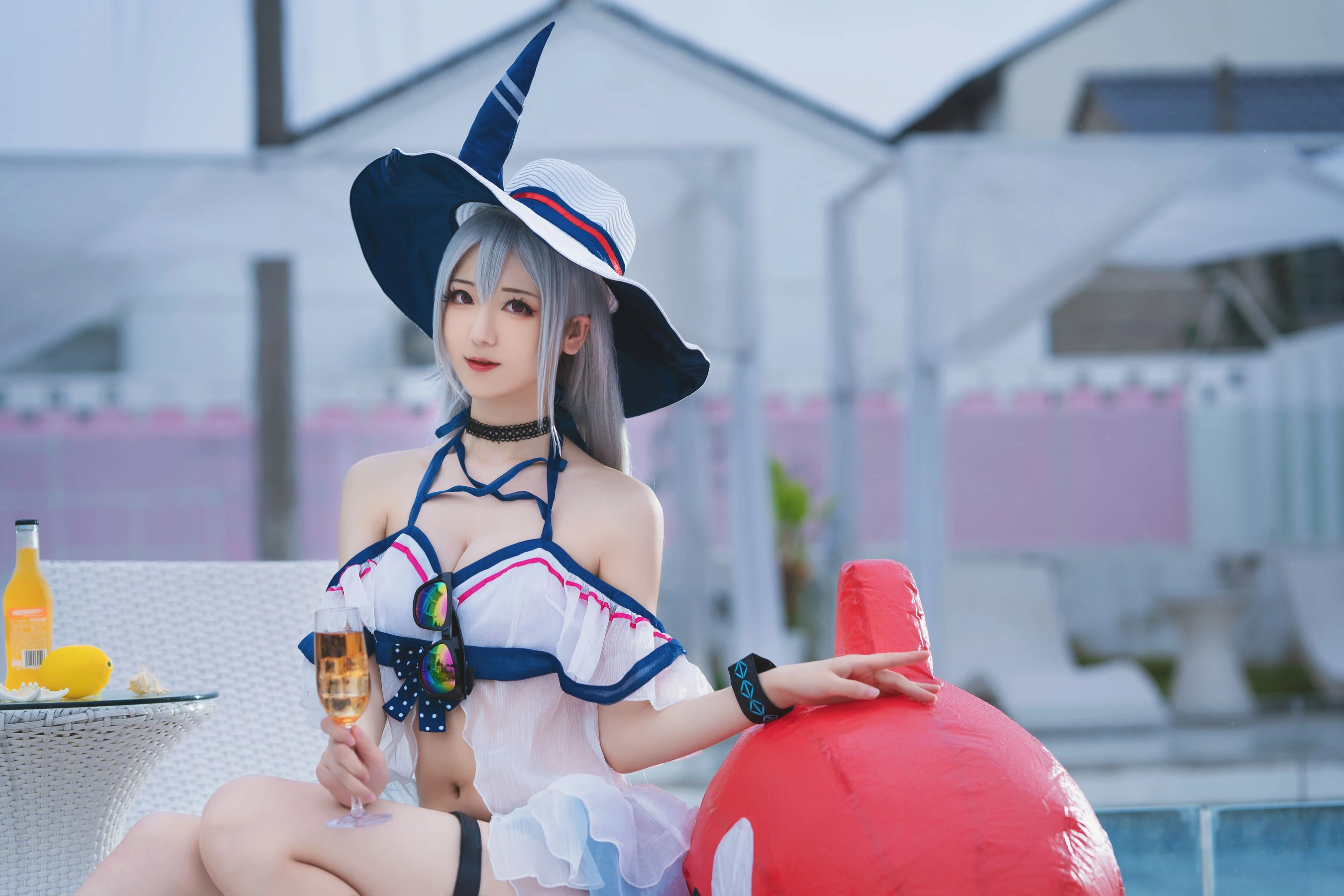 小姐姐弥音音ww – 明日方舟 斯卡蒂泳装插图5