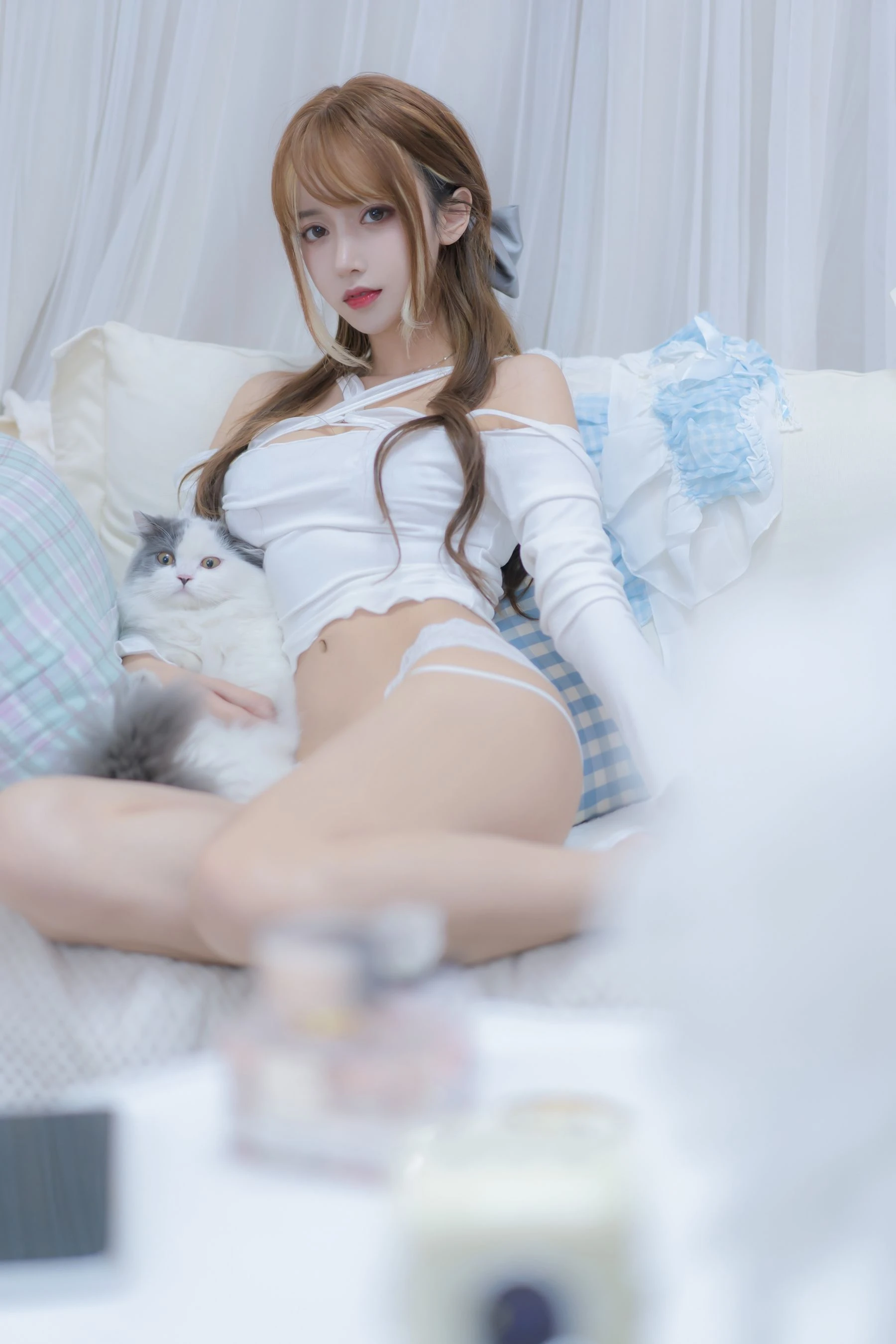 斗鱼米线线sama – 我和猫插图2