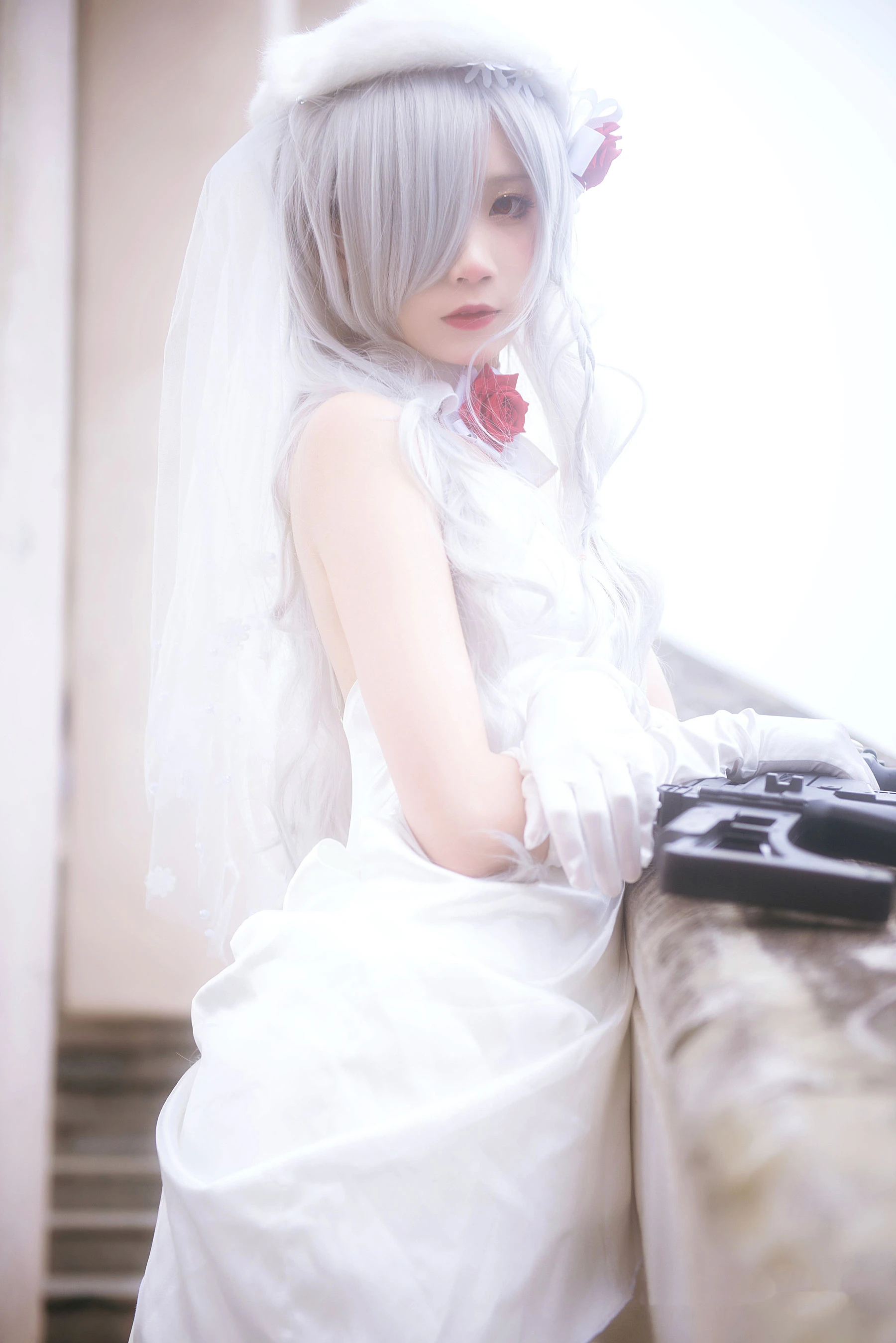 清纯少女五更百鬼 – 婚纱插图1
