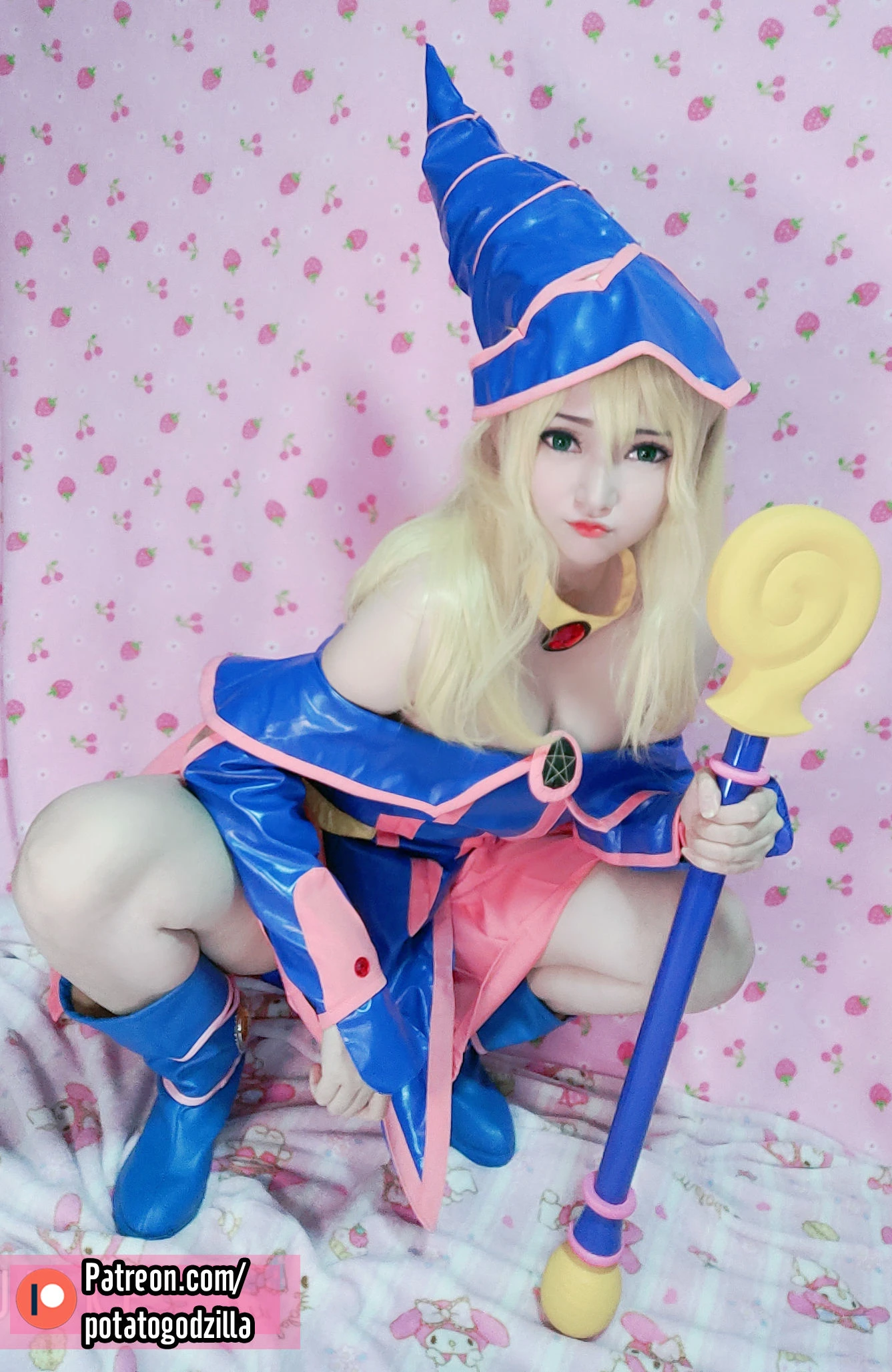 Coser小姐姐Potato Godzilla – Dark Magician Girl插图3
