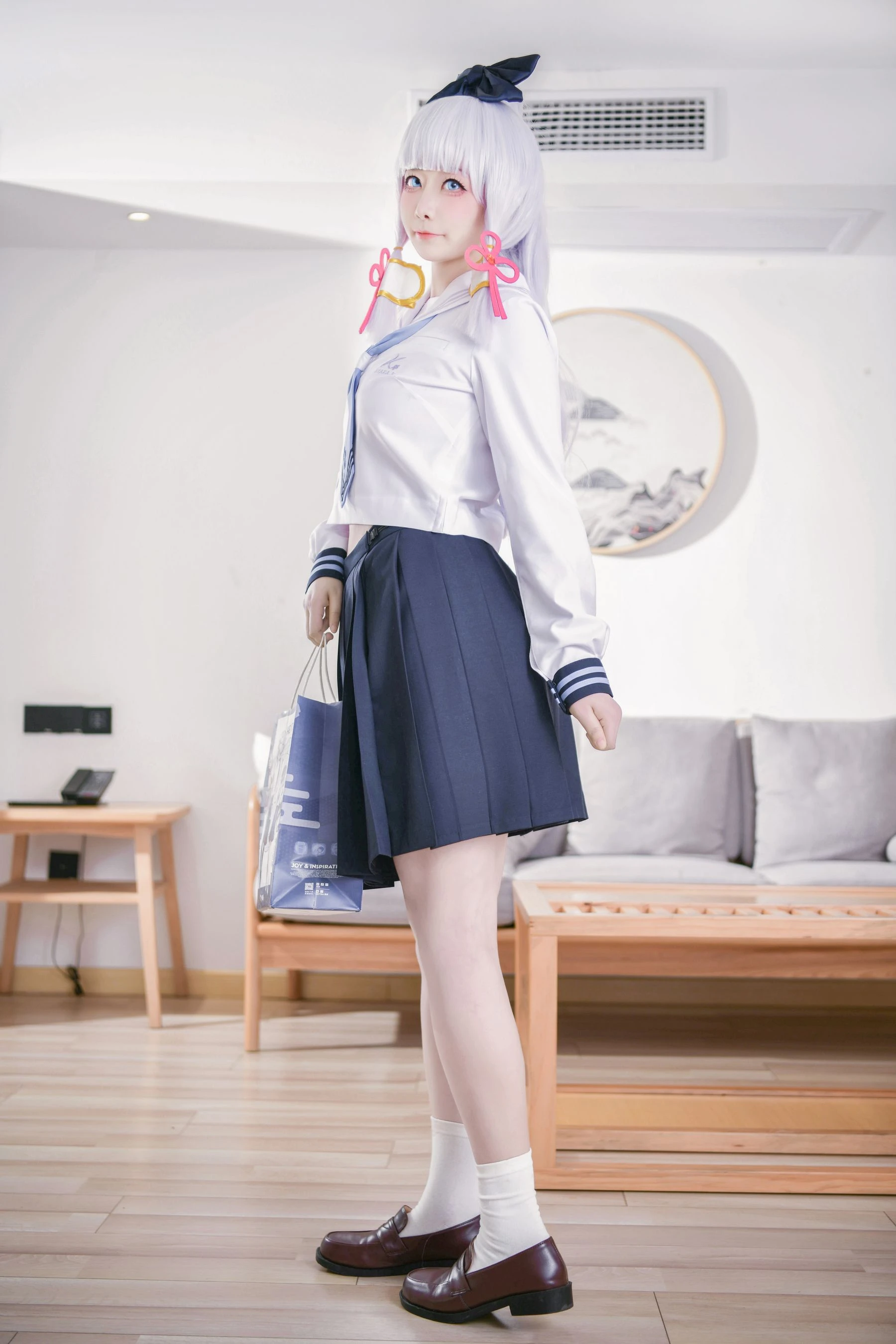 章鱼娘 – 原神 神里綾華 JK插图3