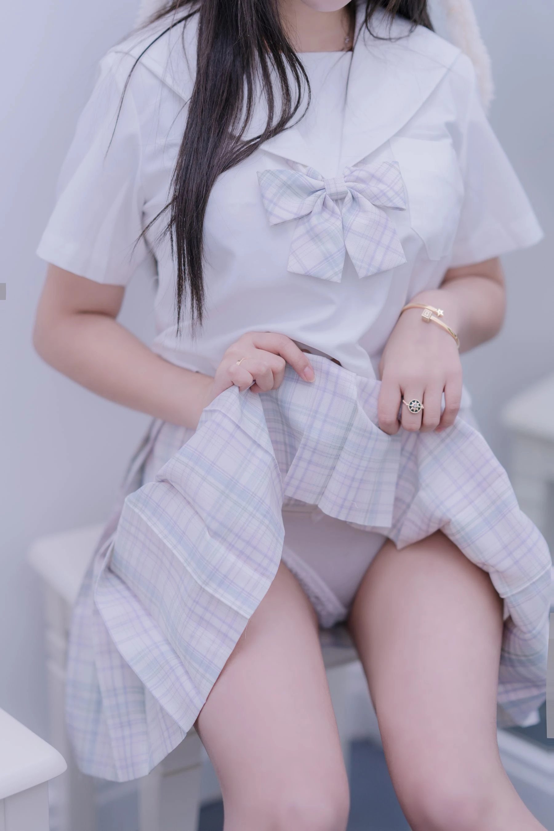 斗鱼米线线sama写真 JK萌妹插图5