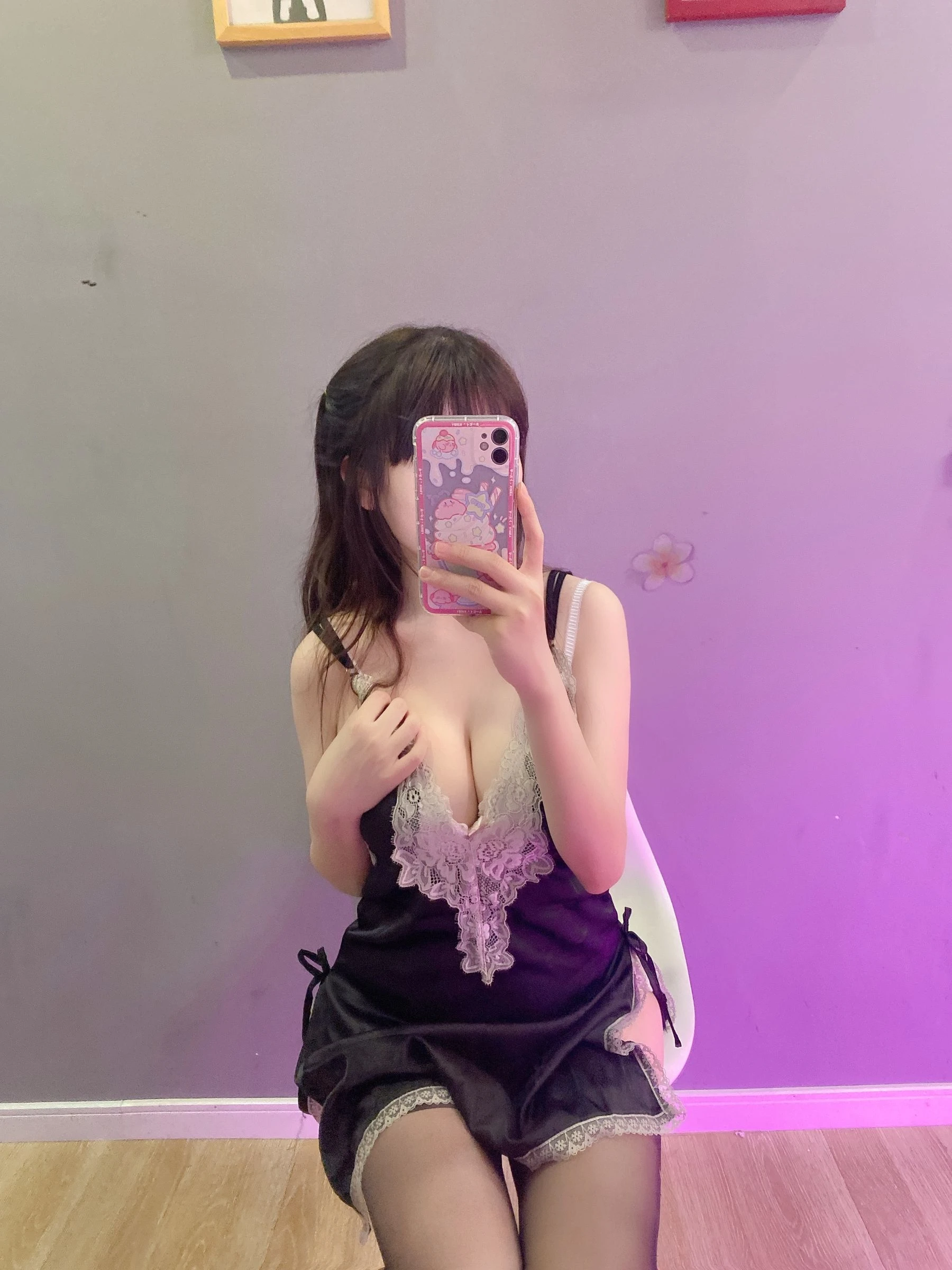 usejan – 黑丝睡衣插图6