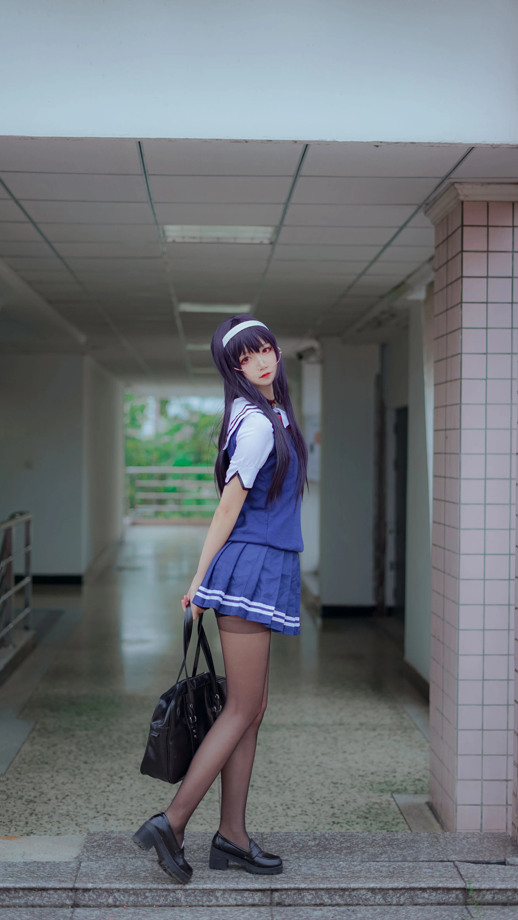清纯少女五更百鬼 – 学姐校服插图5