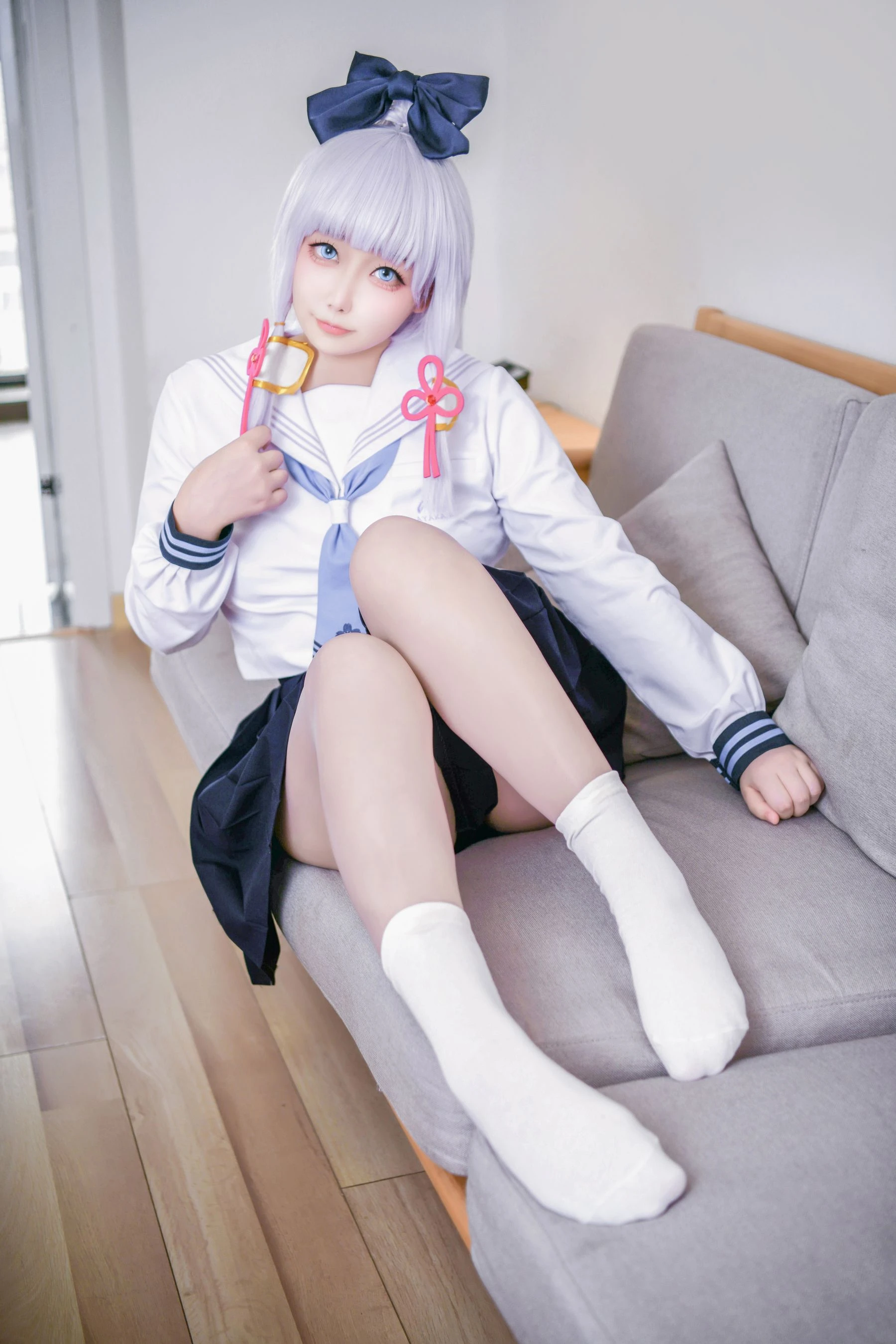 章鱼娘 – 原神 神里綾華 JK插图2