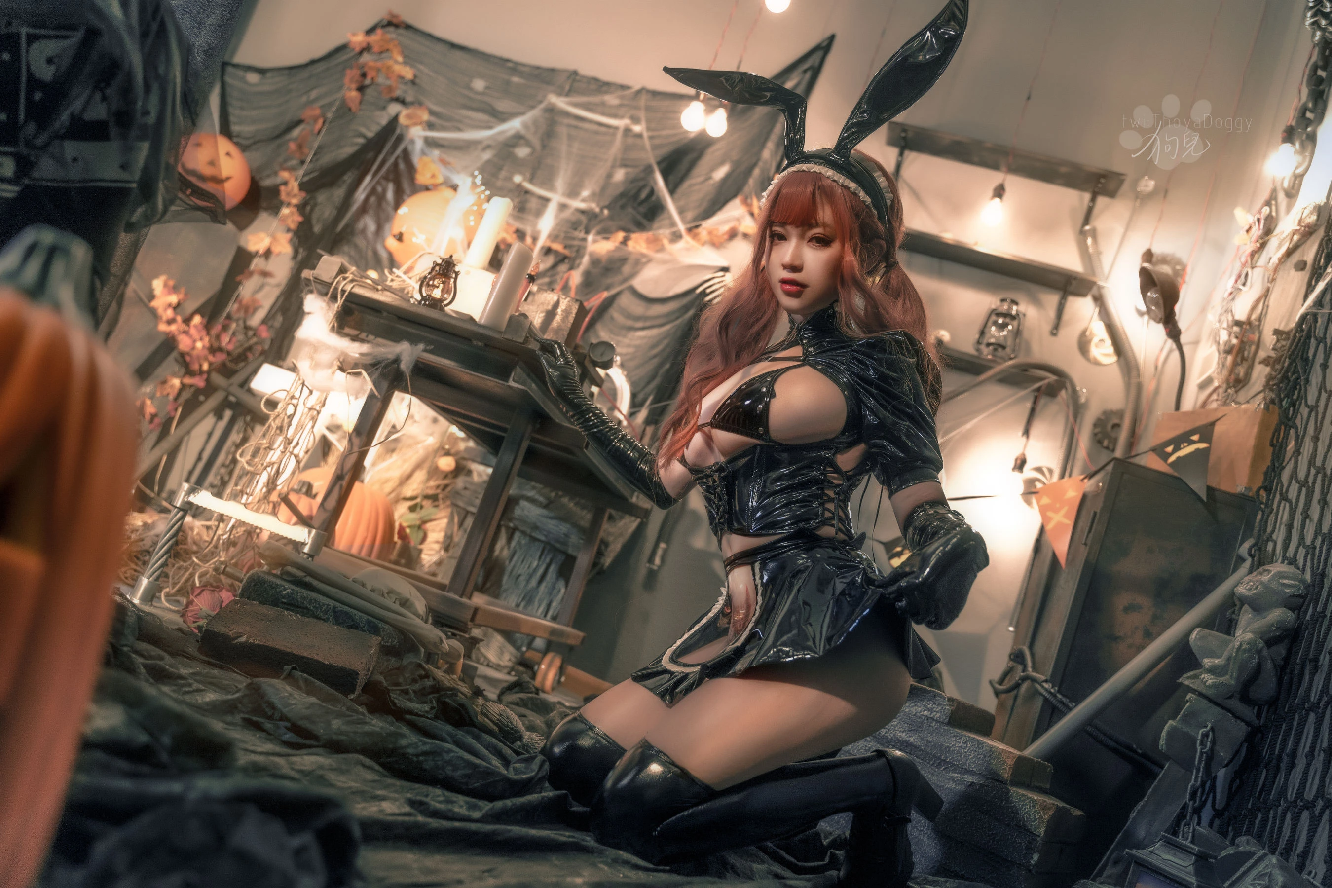 奇行家狗崽(棕桠阿狗崽) – 漆皮兔女仆插图3