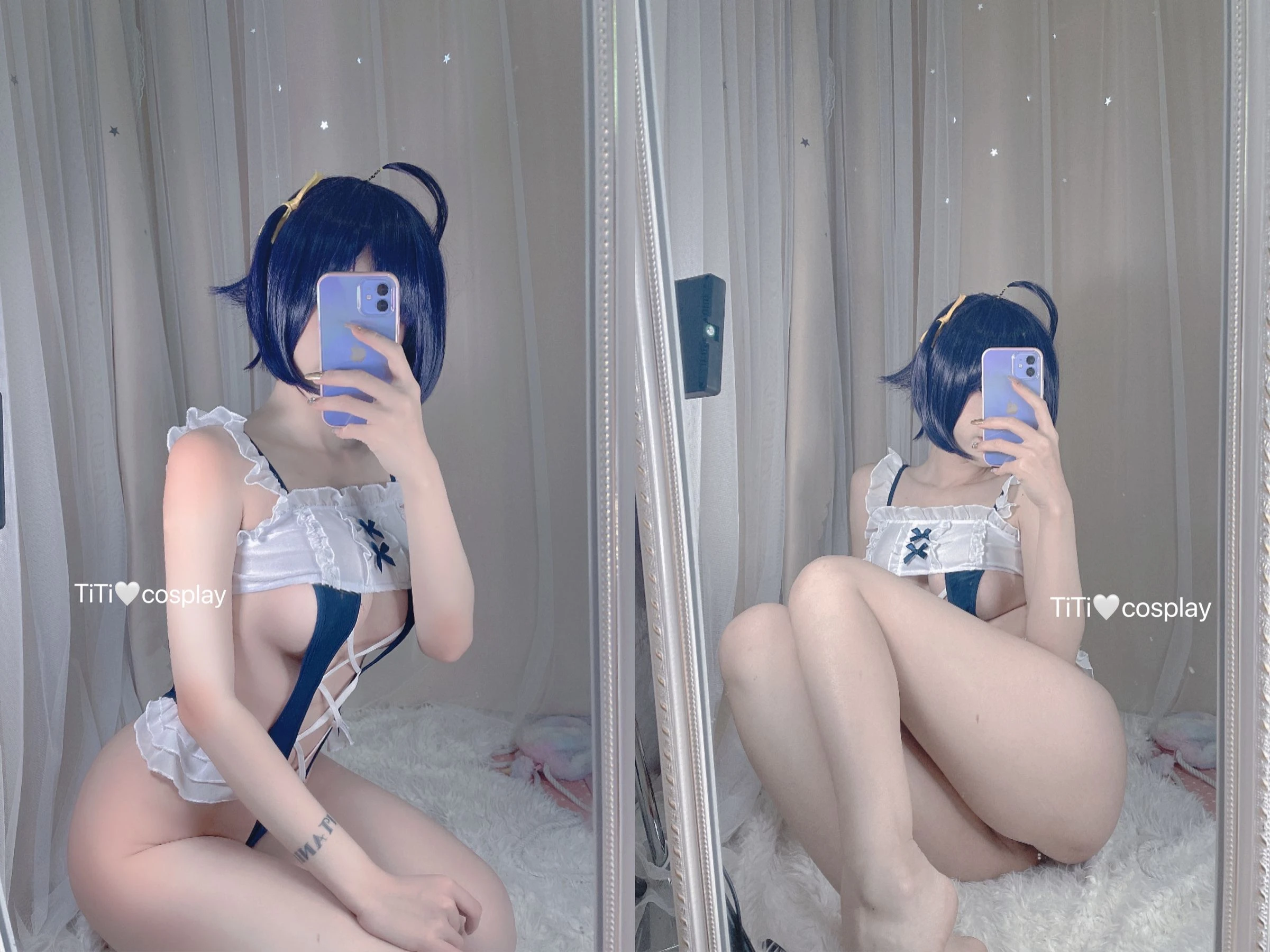 钛合金大粑粑 – 女仆自拍插图2