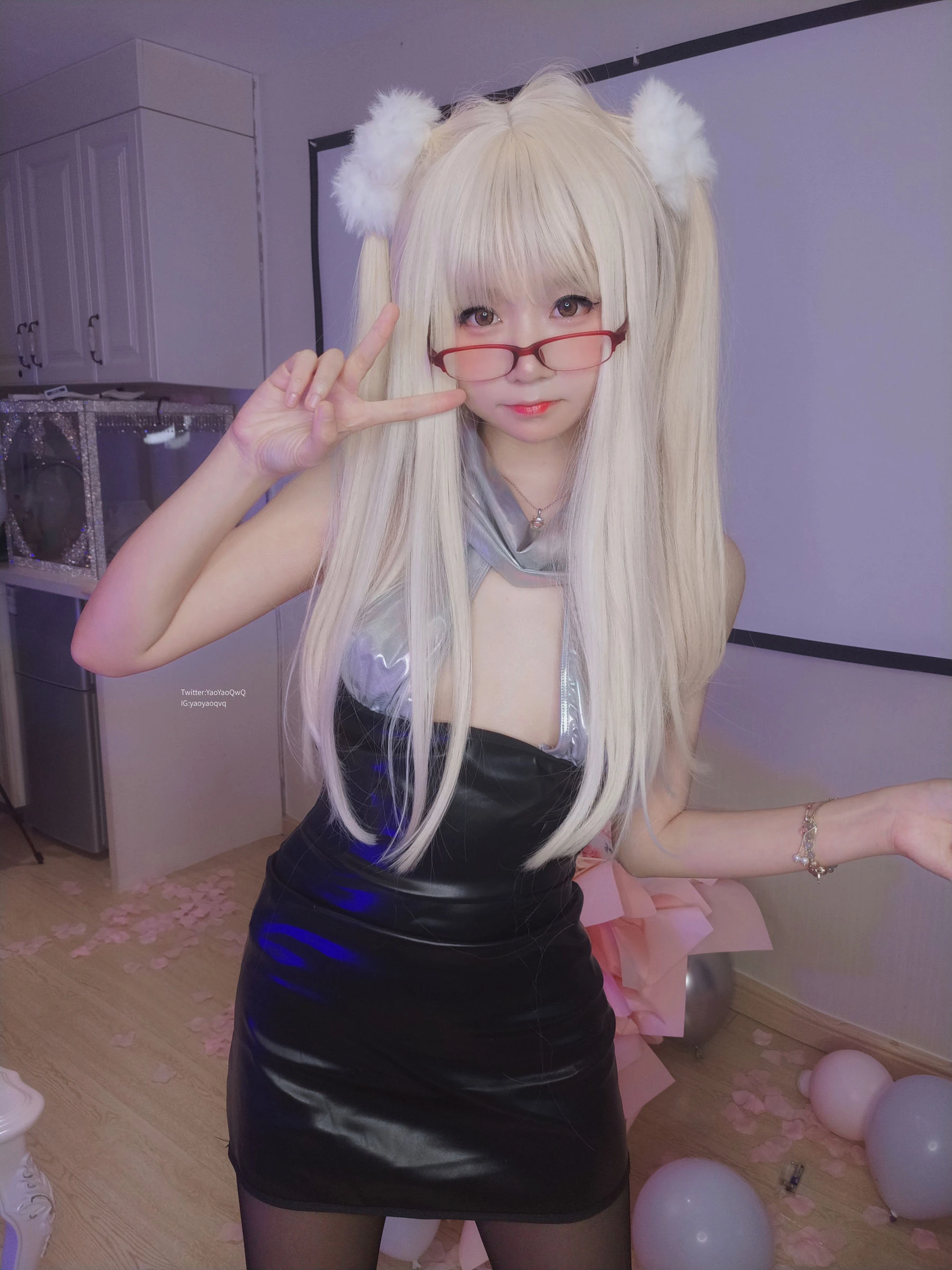 萌妹子Coser摇摇乐yoyo fantia 黑丝猫女插图2