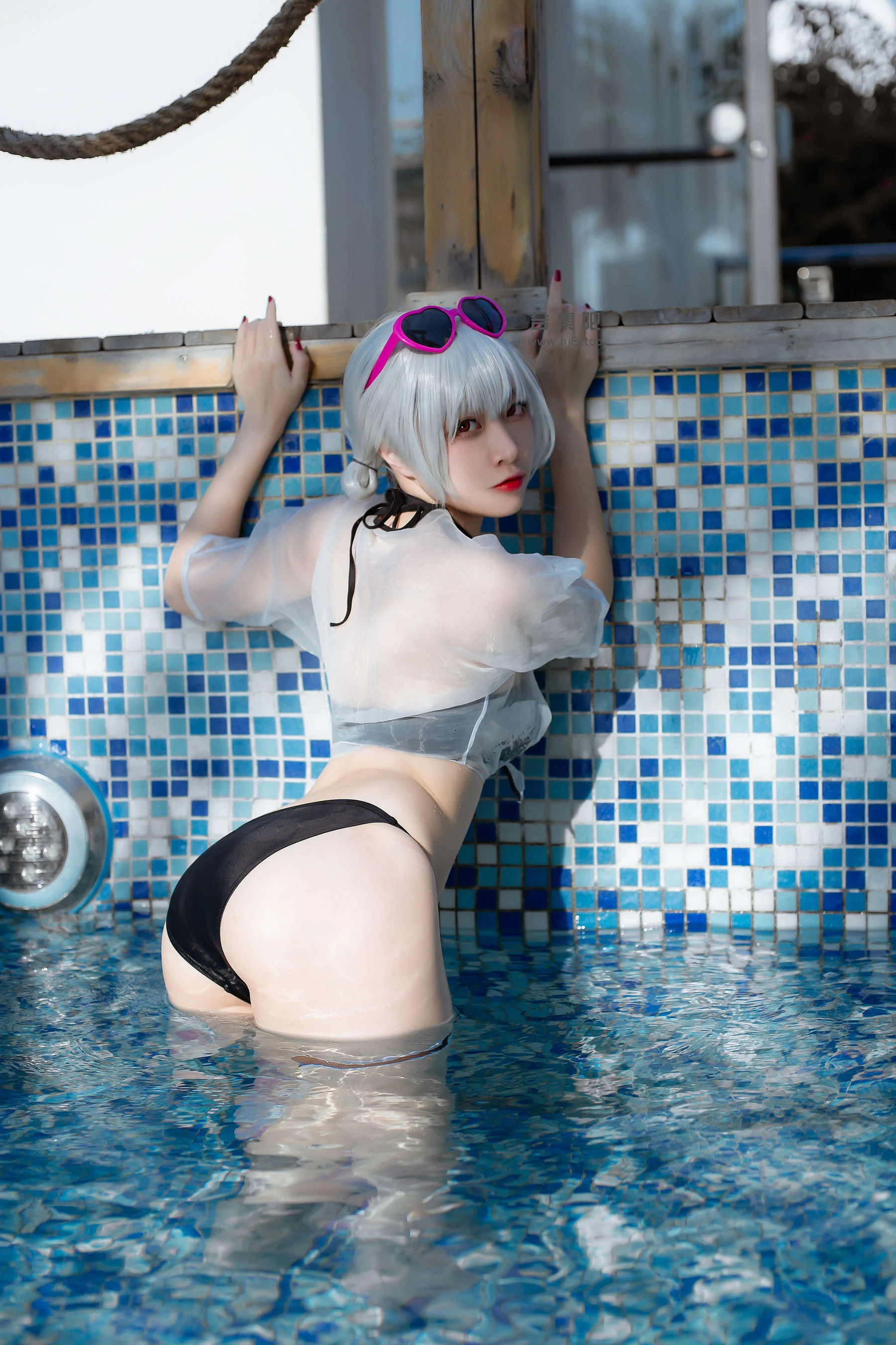 人气Coser二佐Nisa – 碧蓝航线 天狼星泳装插图6