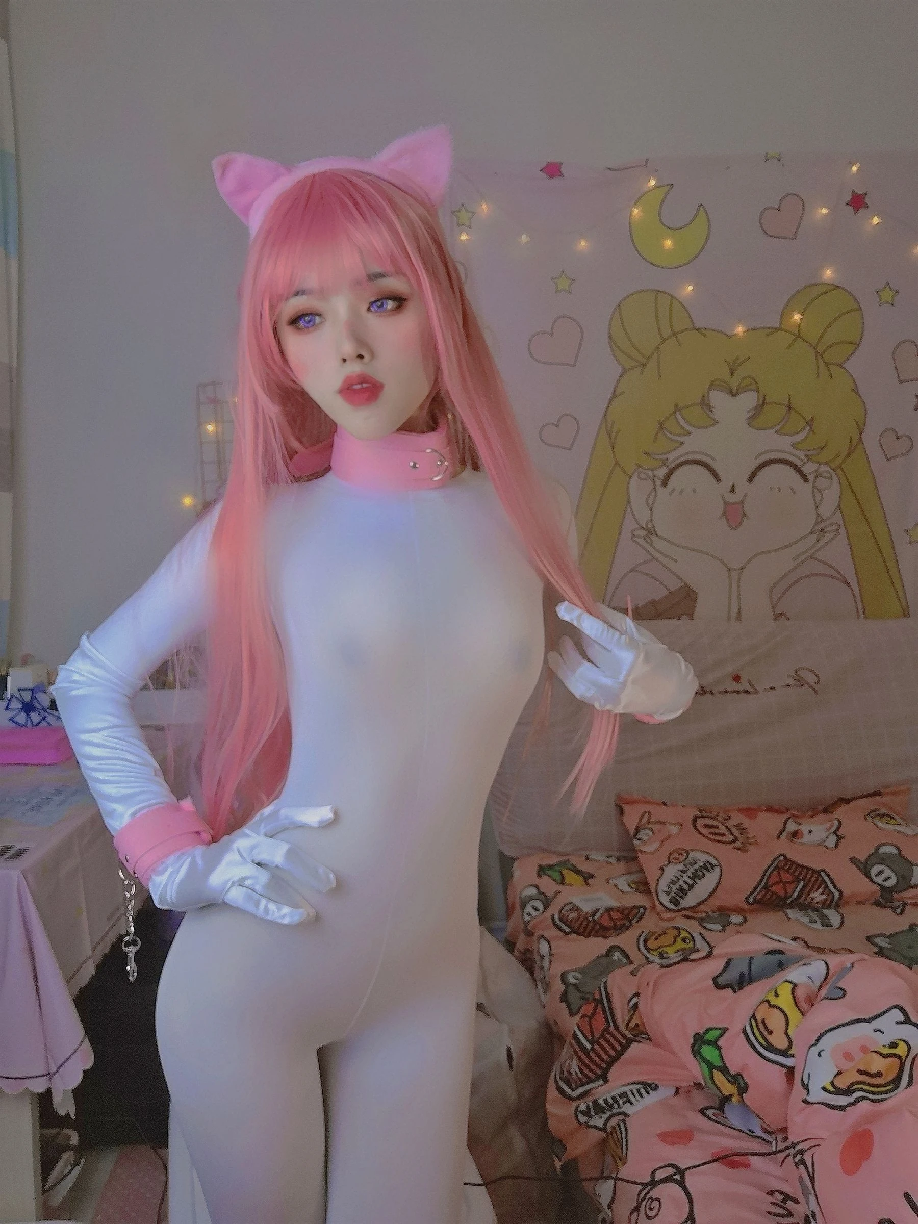 钛合金大粑粑 – 连体白丝插图1