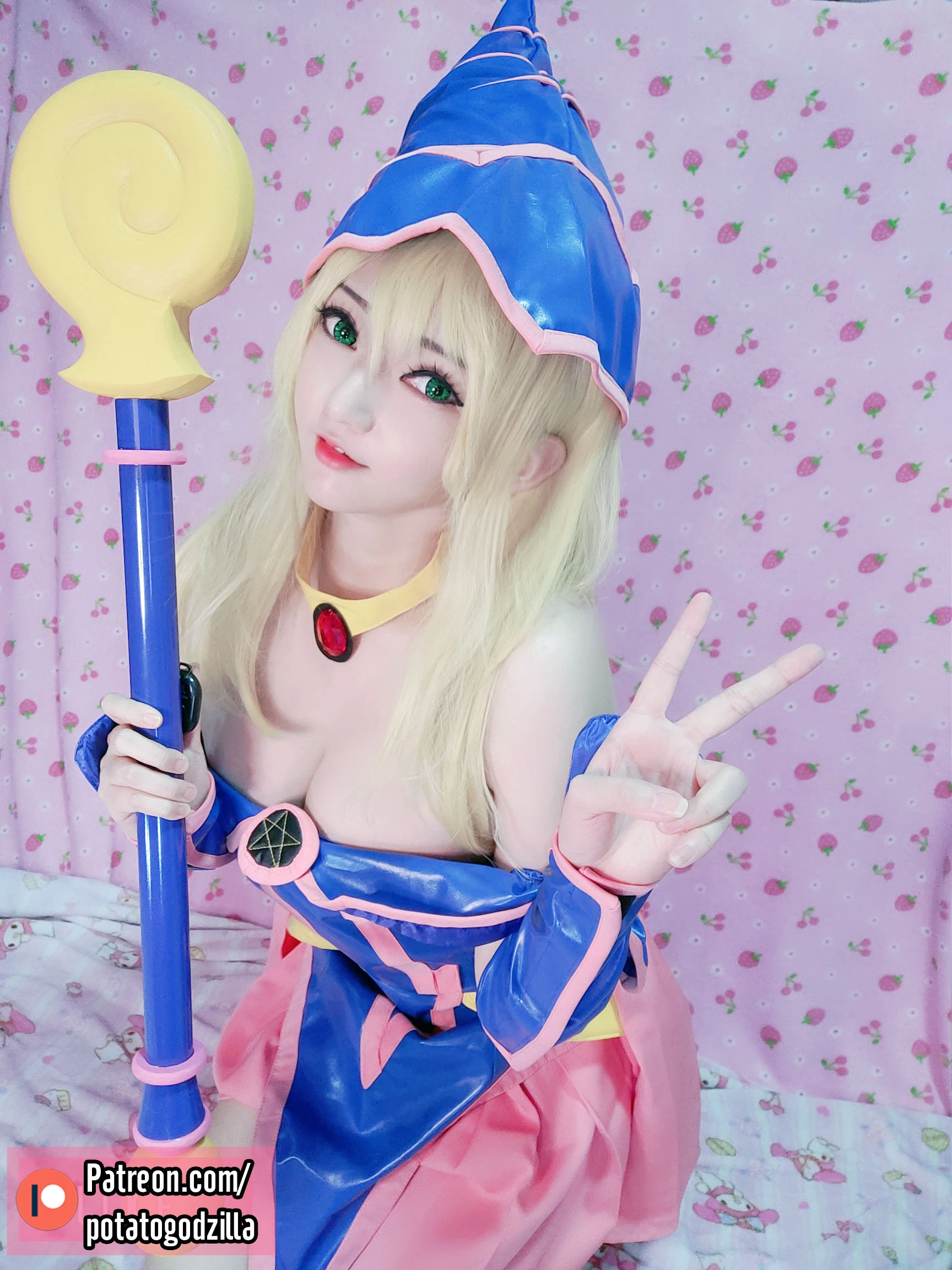Coser小姐姐Potato Godzilla – Dark Magician Girl插图7