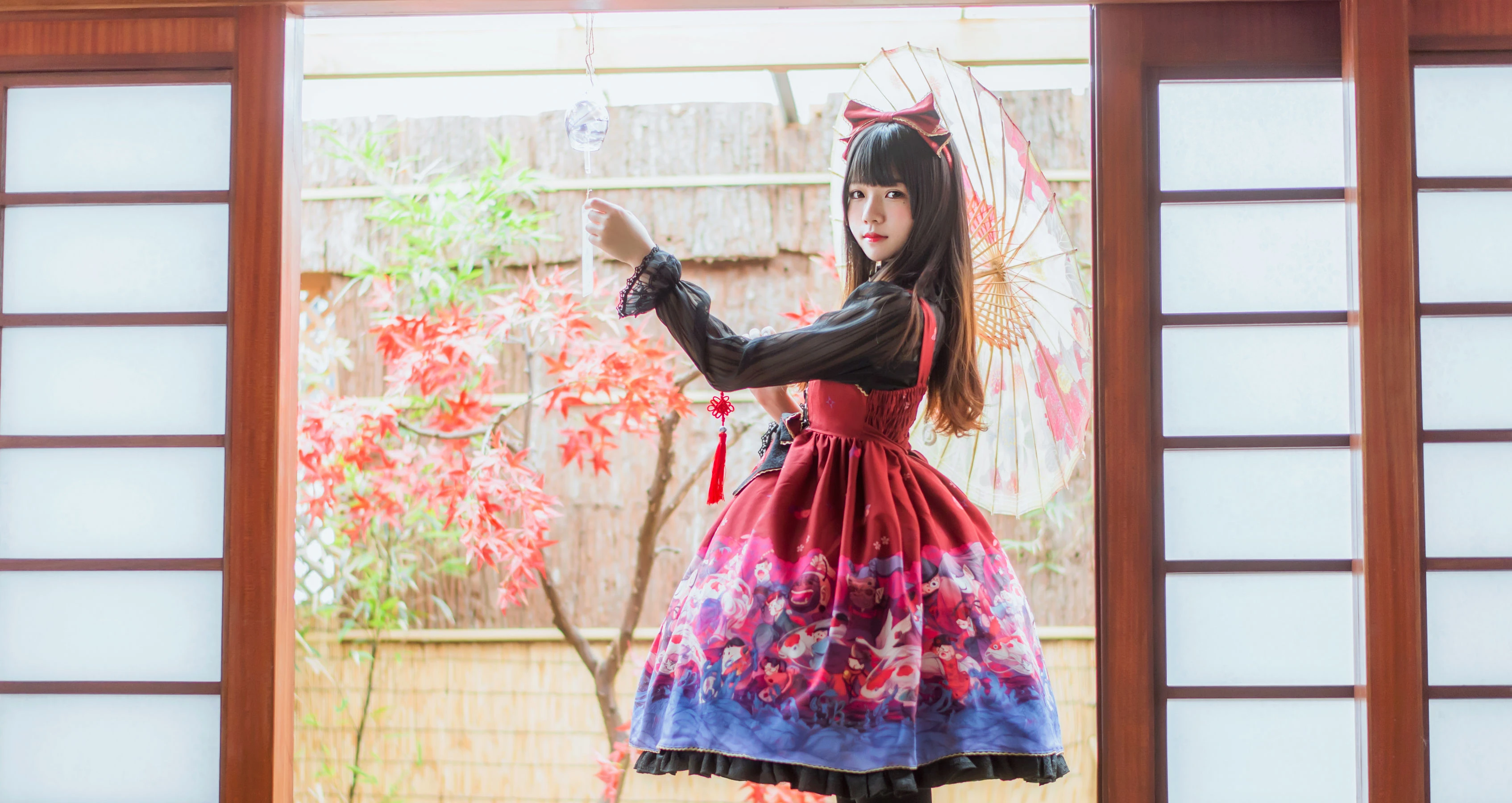 桜桃喵《和风lolita》插图2