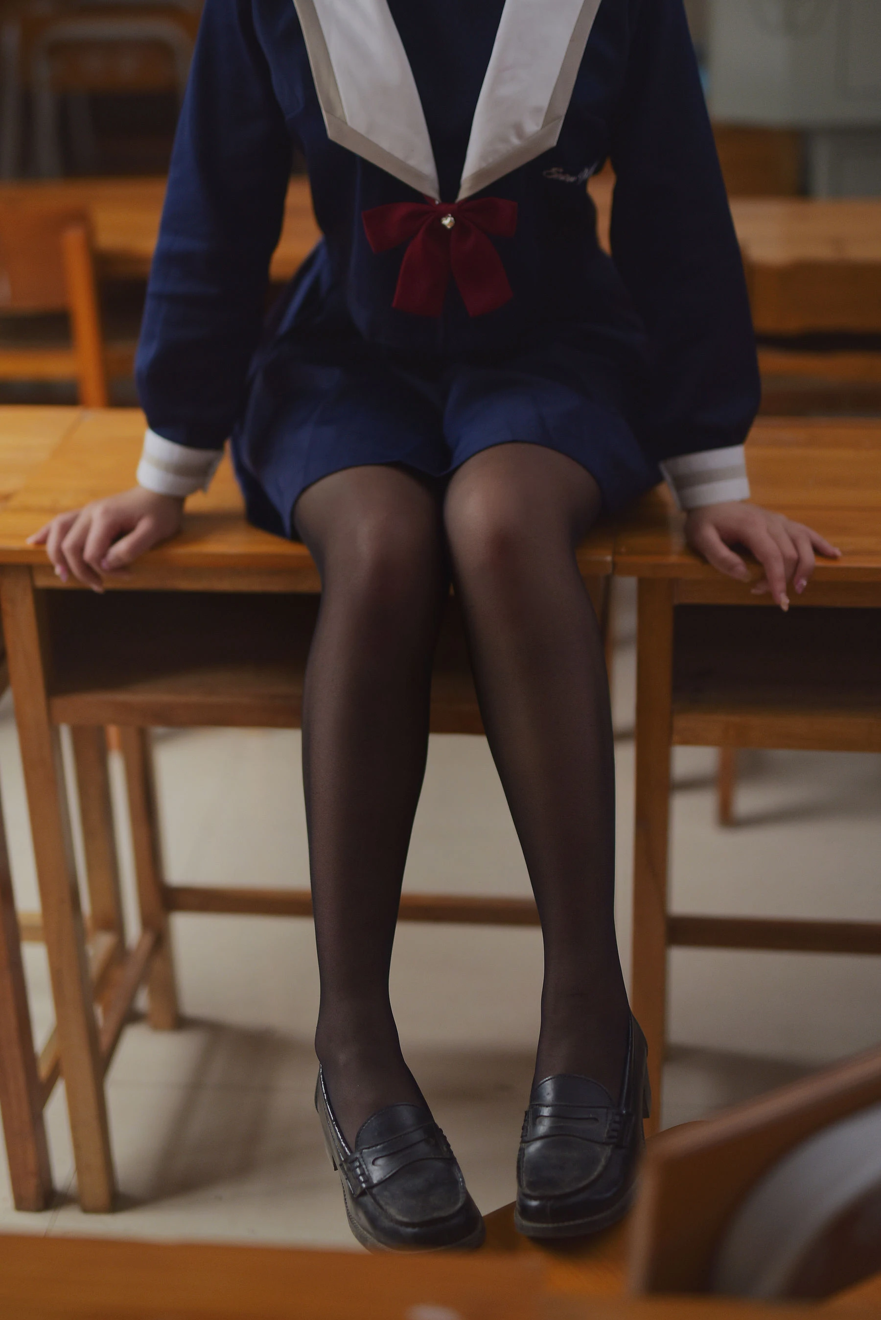 动漫博主九曲Jean JK露脐制服插图4