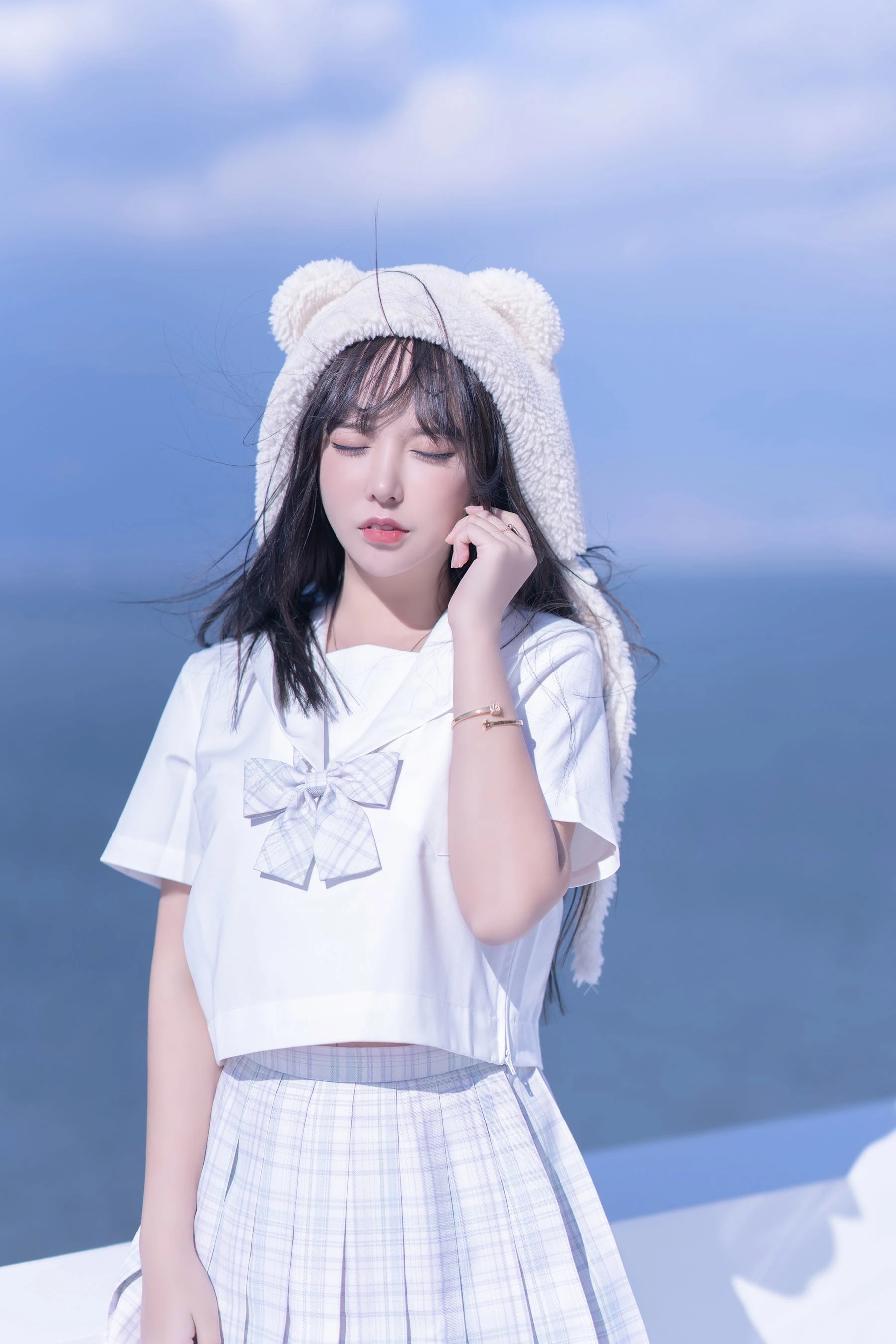 斗鱼米线线sama写真 JK萌妹插图6