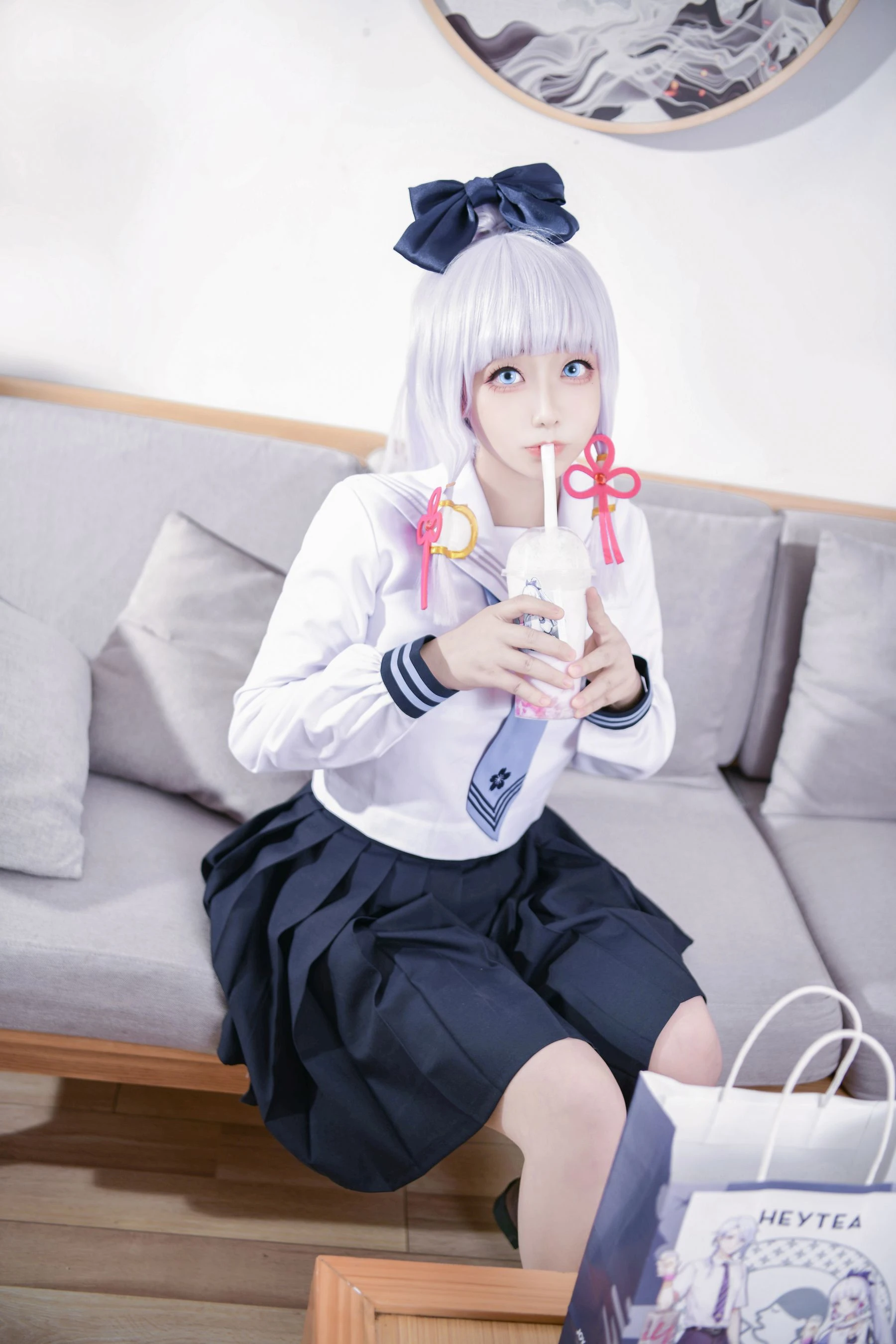 章鱼娘 – 原神 神里綾華 JK插图5