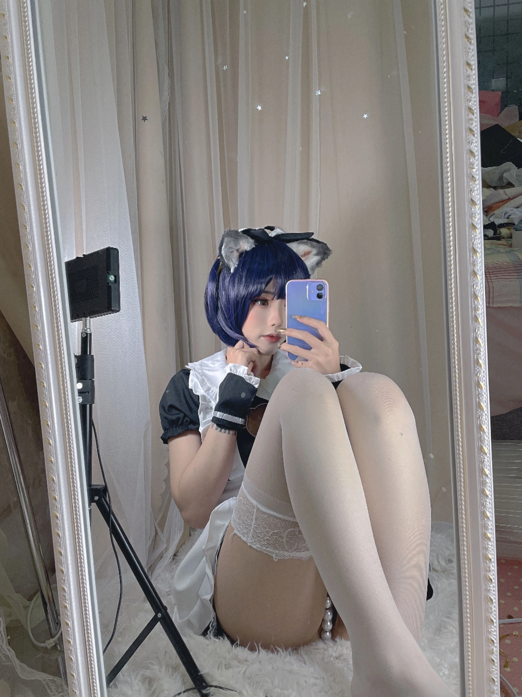 钛合金大粑粑 – 女仆自拍插图5